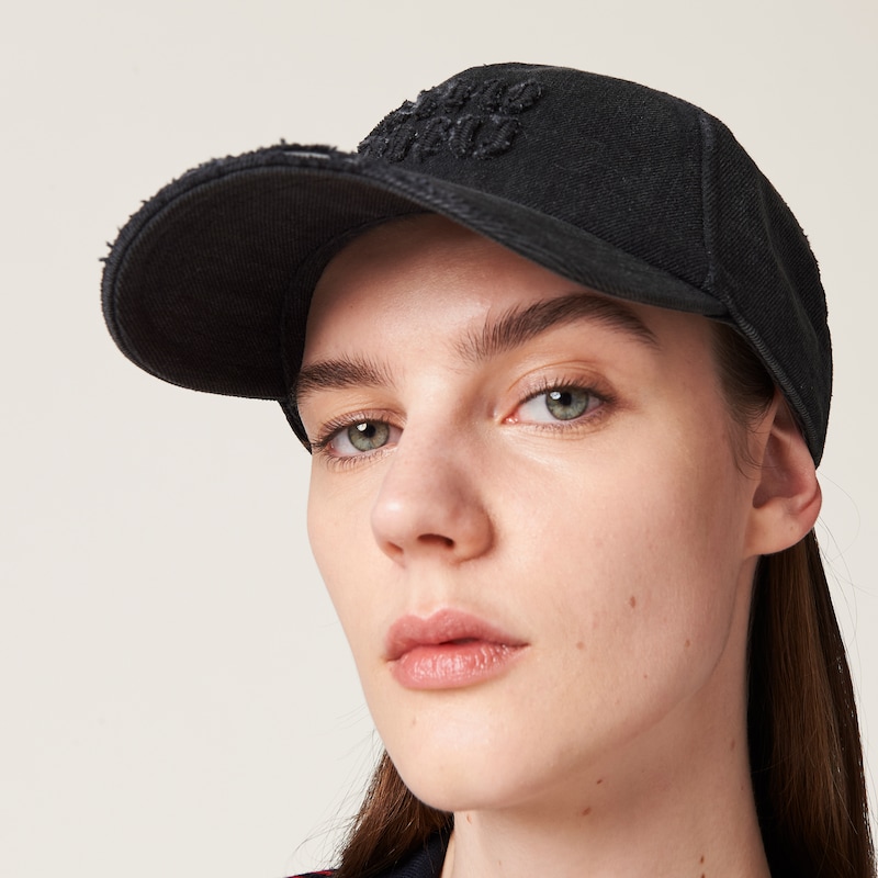 Denim baseball cap