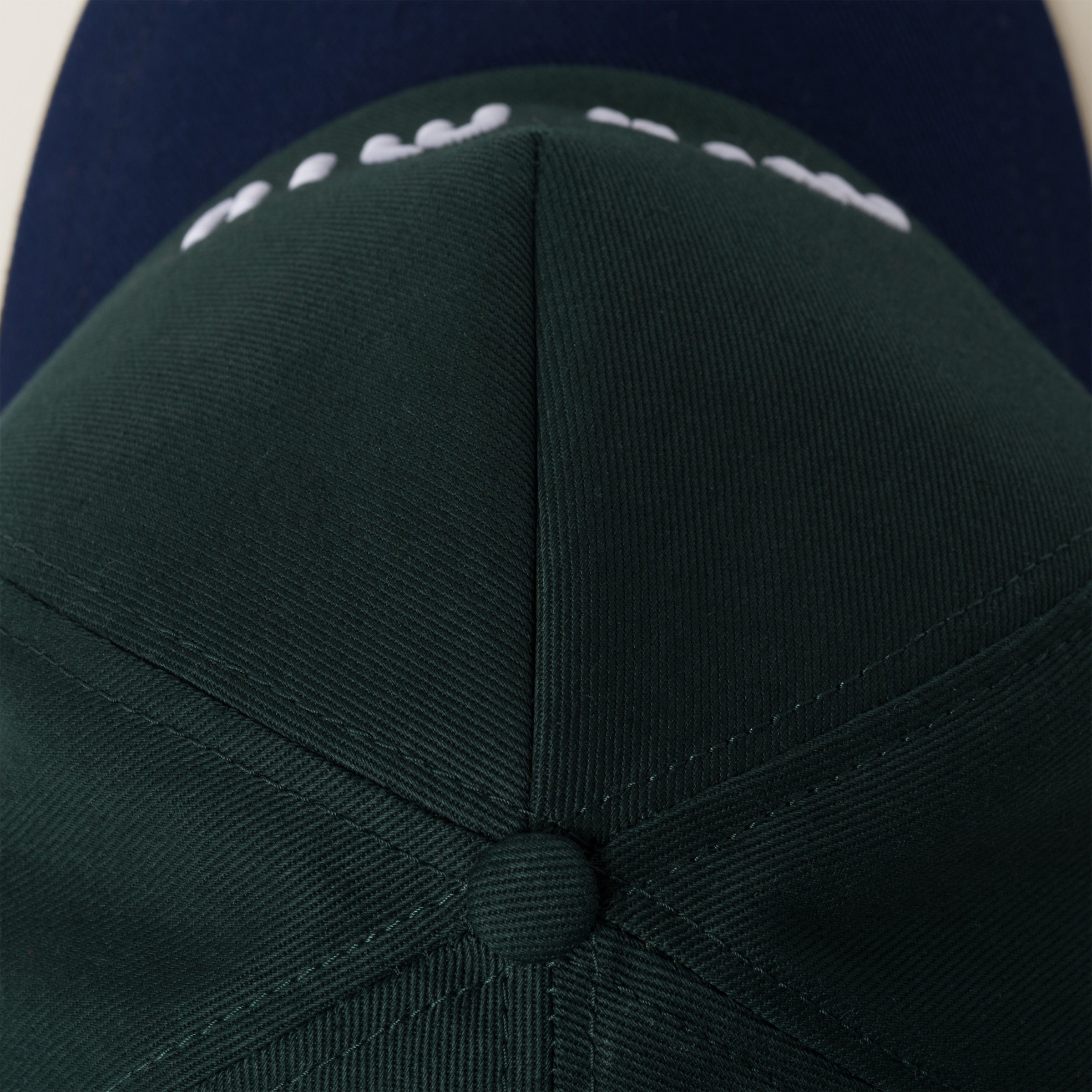 Fir/royal Drill Baseball Cap | Miu Miu