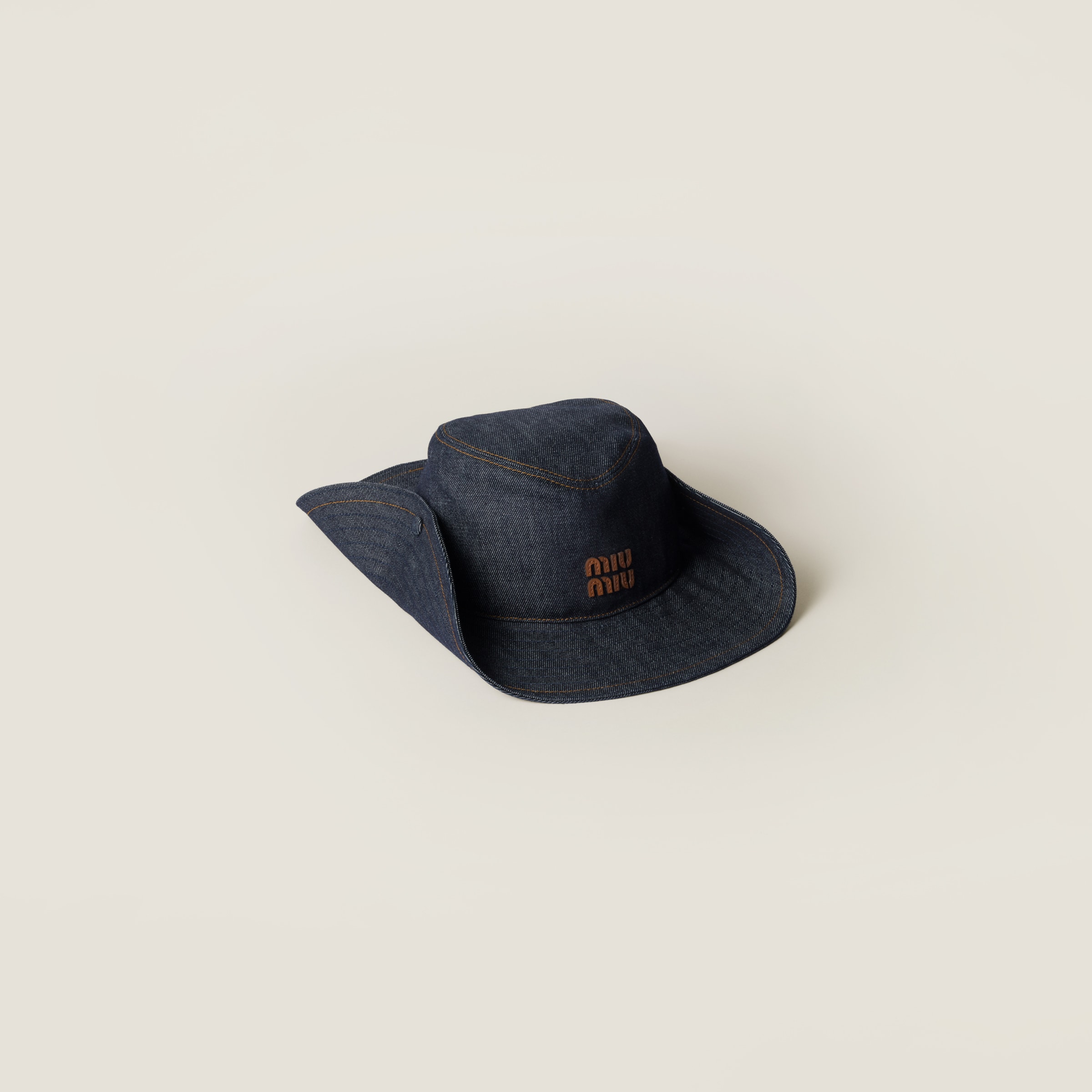 商品画像：Navy Denim Baseball Cap | Miu Miu 3