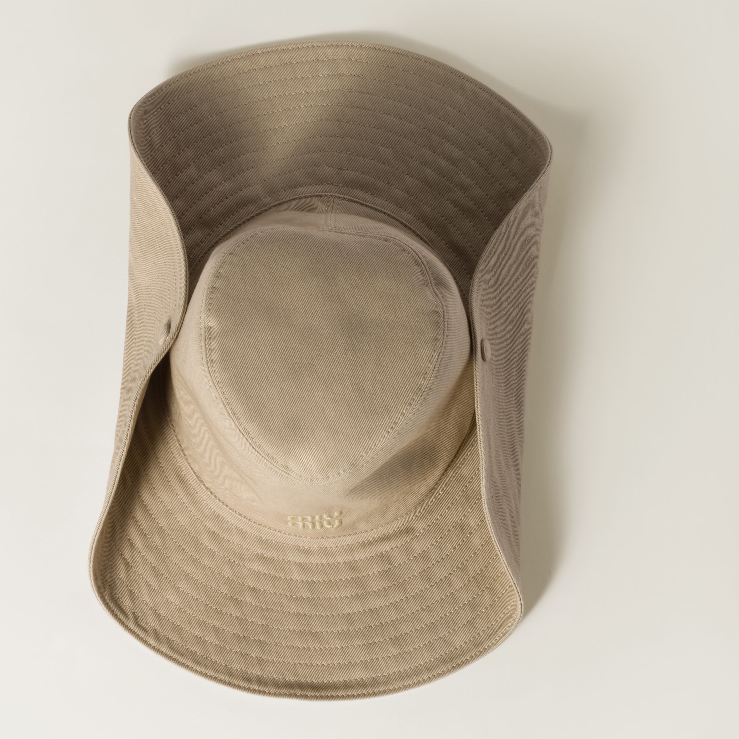 ハット MIU MIU 5HC221_2CSD_F0006 GABARDINE COWBOY HAT Beige Gabardine Cowboy Hat | Miu Miu