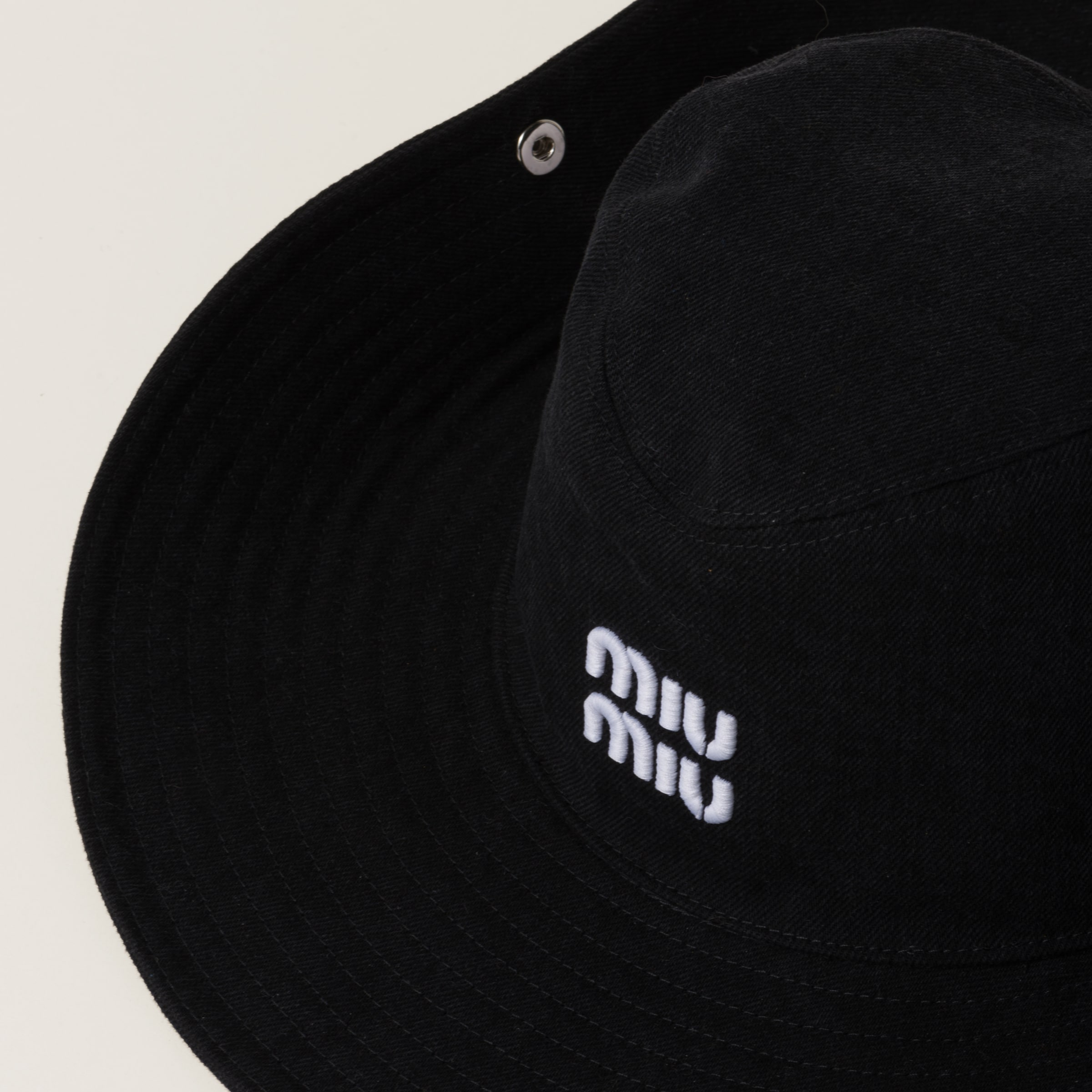 Black/white Denim Hat | Miu Miu