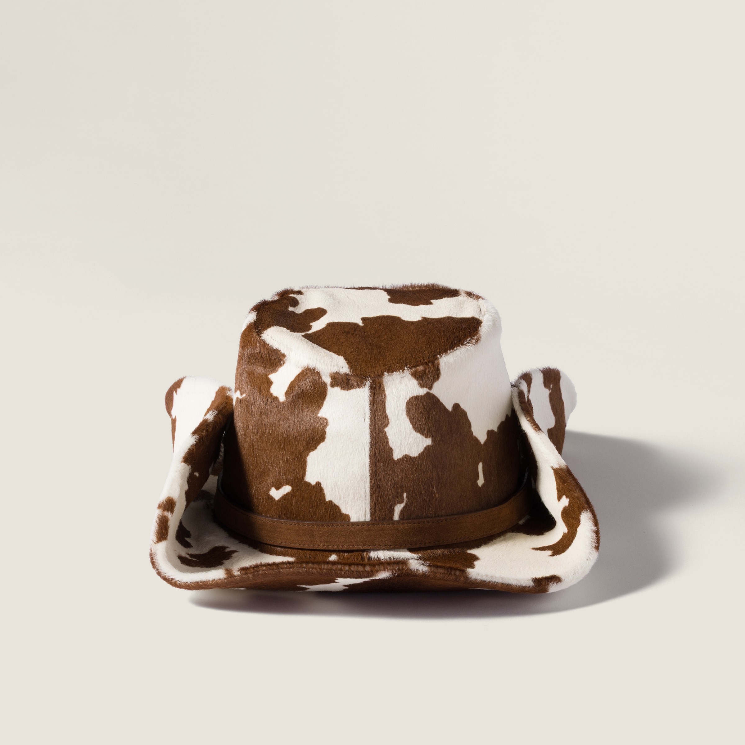 Miu Miu Printed Leather Cowboy Hat