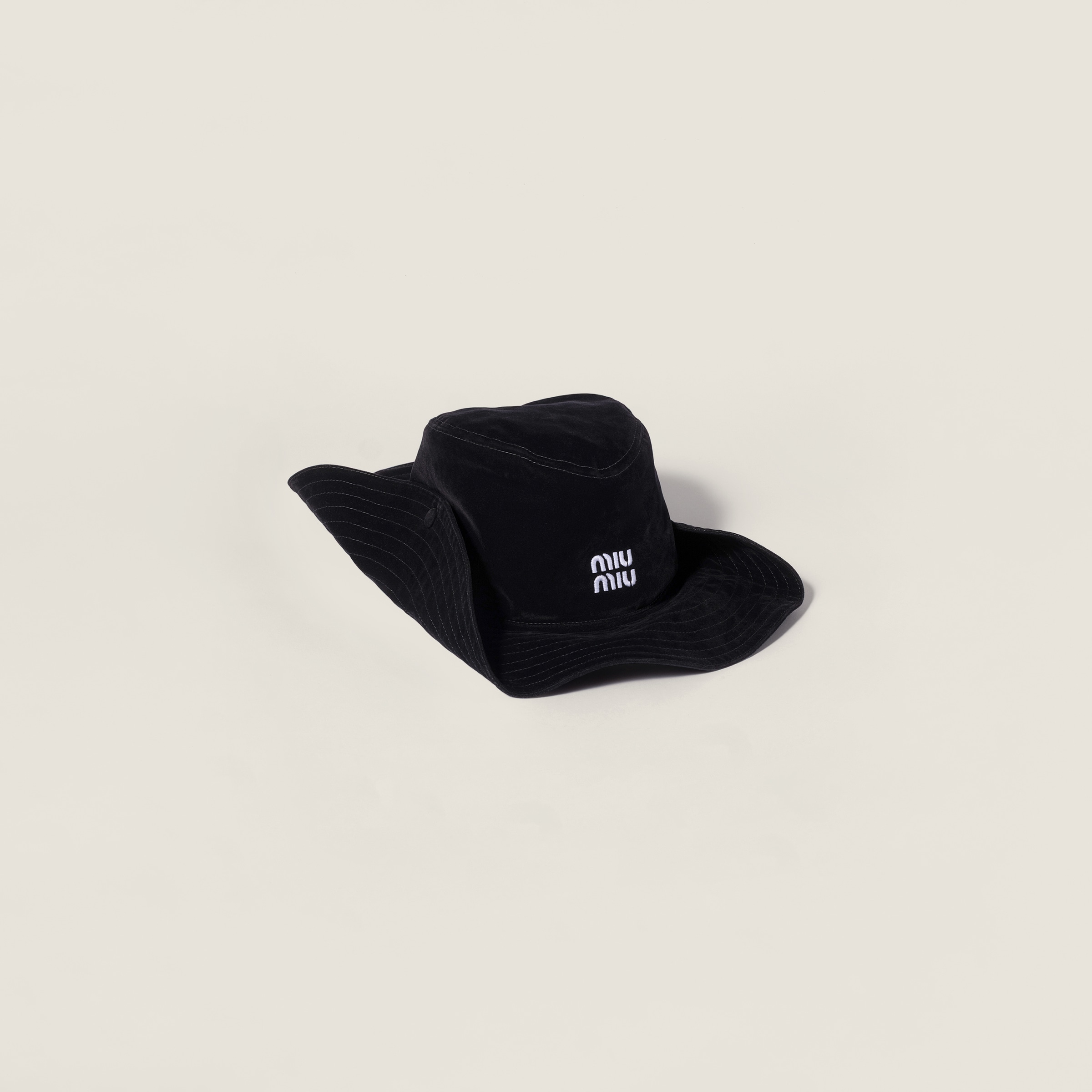 Velvet cowboy hat by Miu Miu