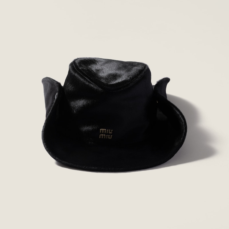Leather cowboy hat
