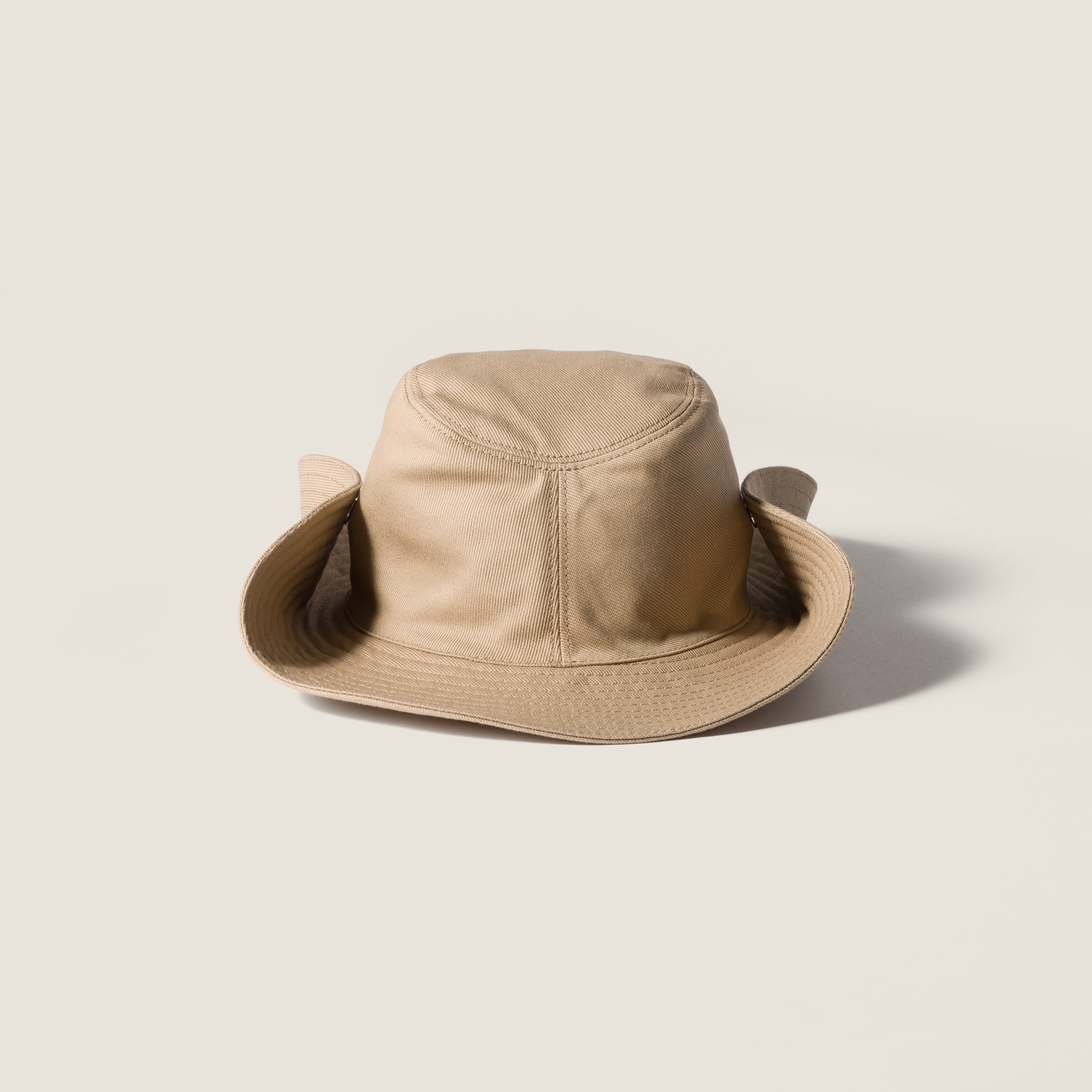 Khaki/white Drill Hat | Miu Miu - United States