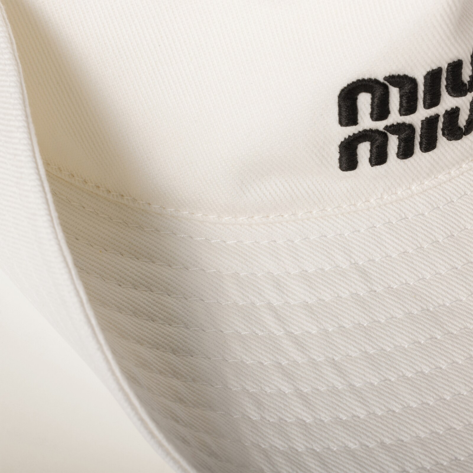 White/black Drill Cowboy Hat | Miu Miu