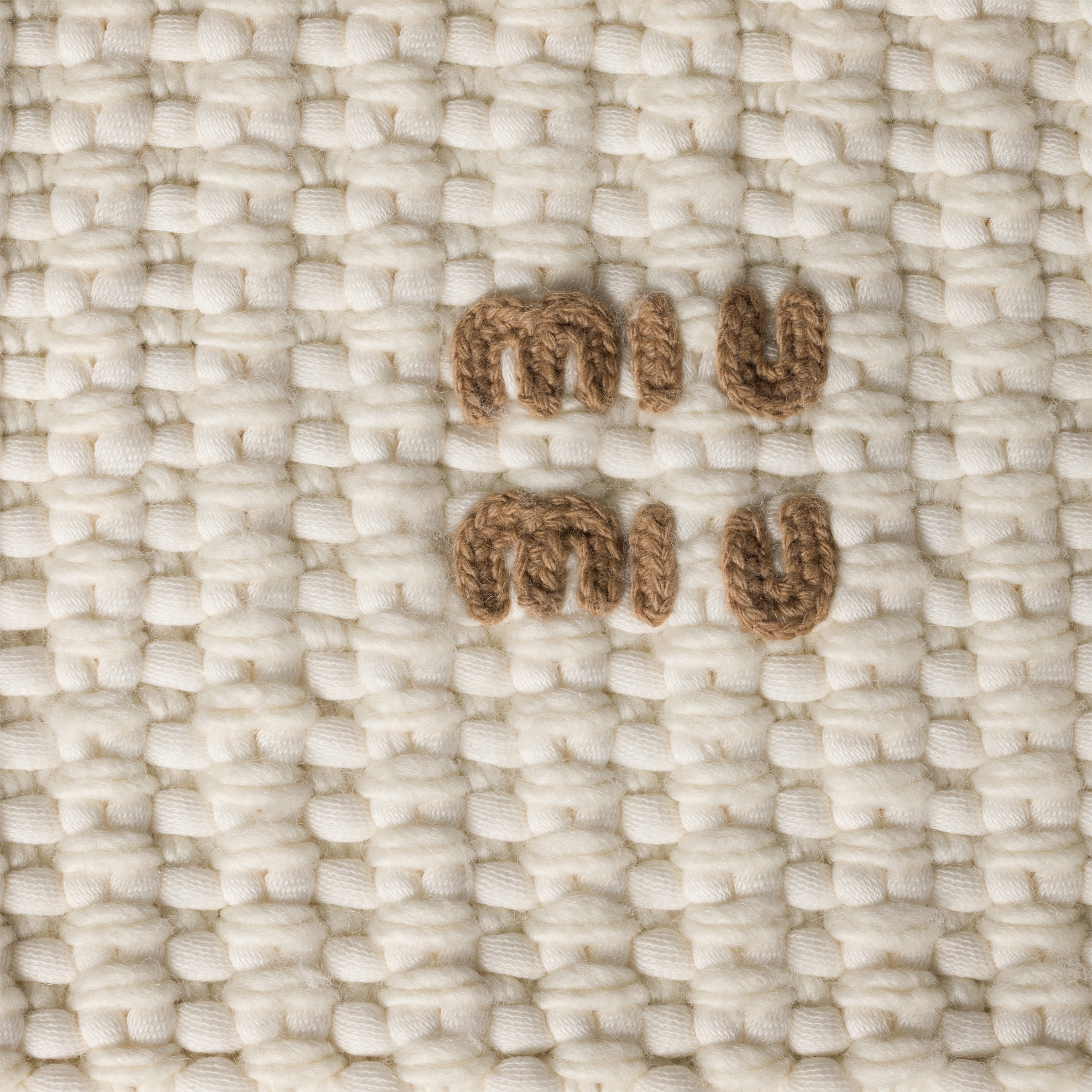 Miu Miu Wool Blend Hood In White