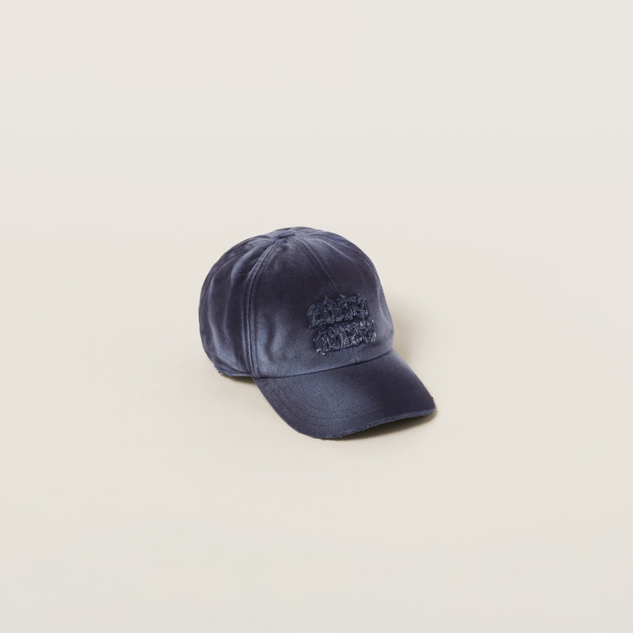Navy Denim Baseball Cap | Miu Miu