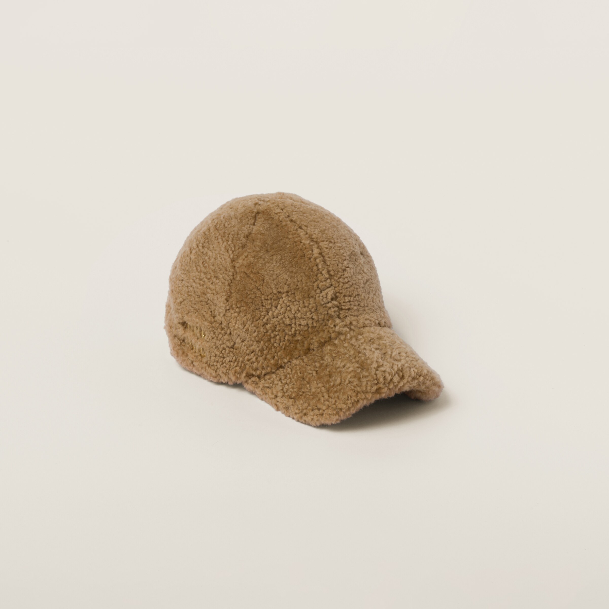 Shearling baseball cap on sale