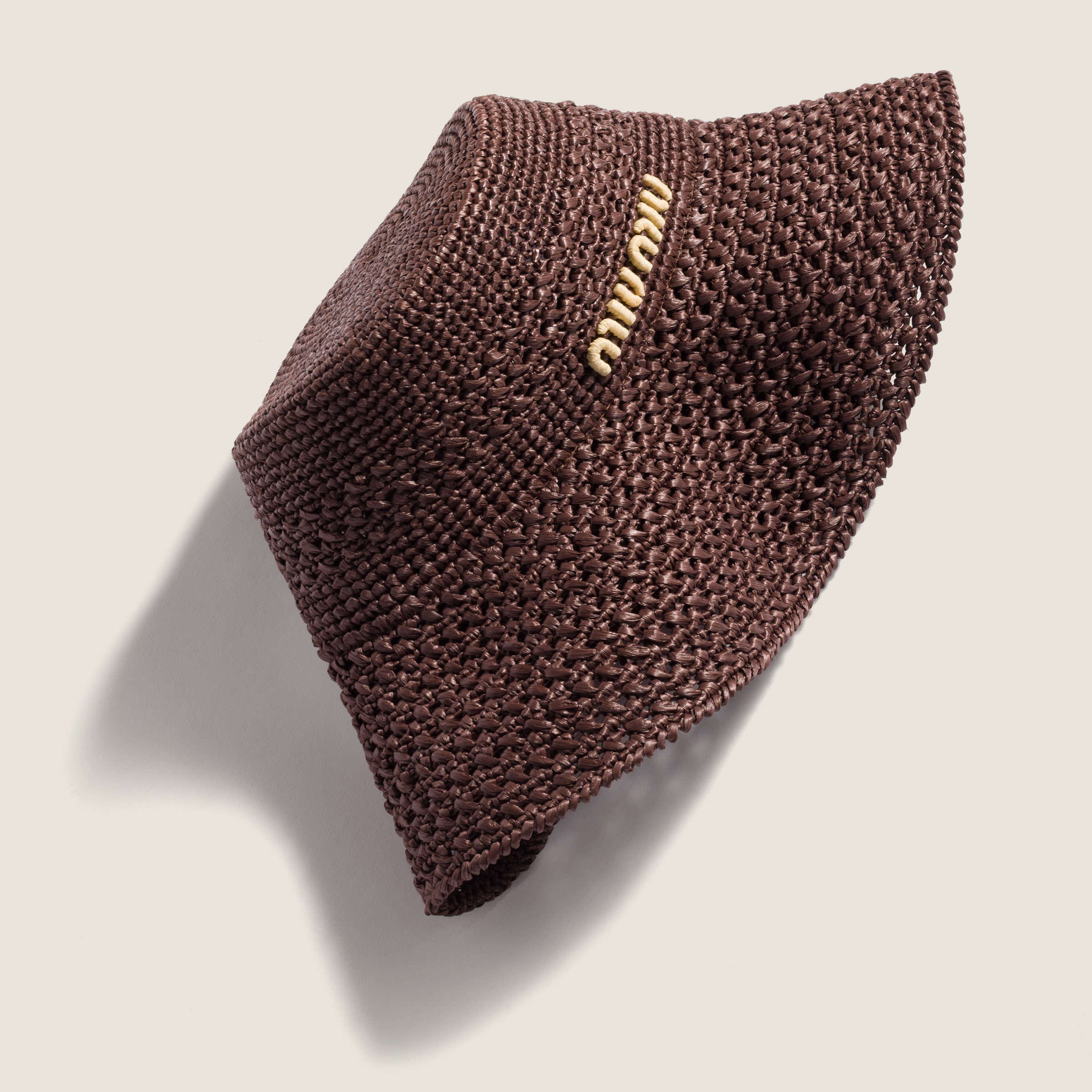 Cocoa Brown/natural Raffia Hat | Miu Miu - United States
