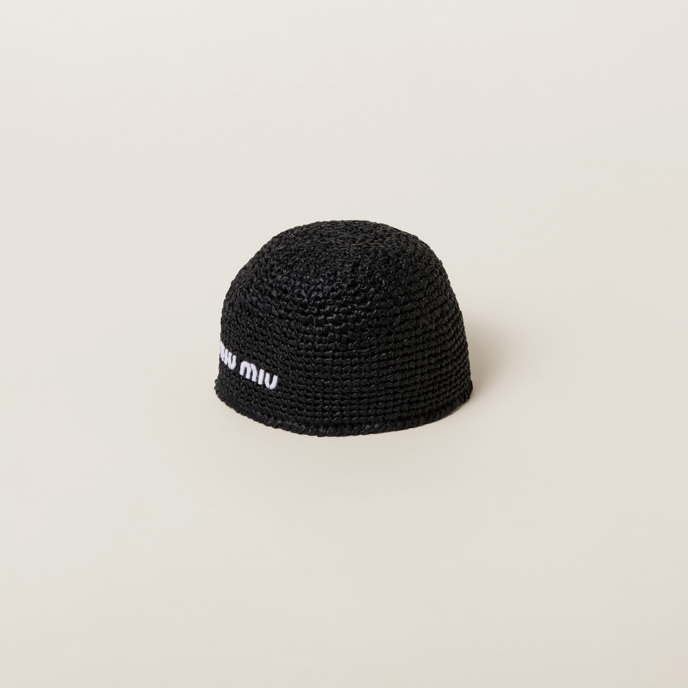 Miu Miu Crochet Hat In Black | ModeSens