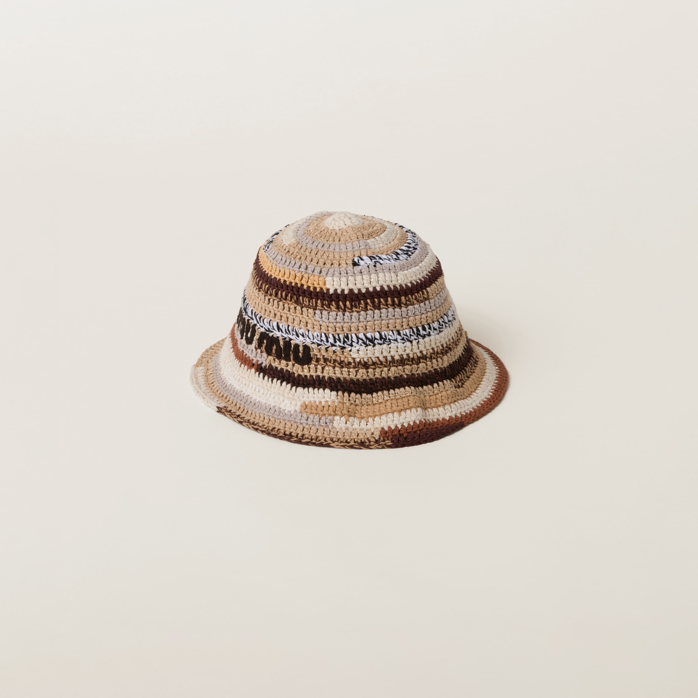 Natural Crochet Hat Miu Miu