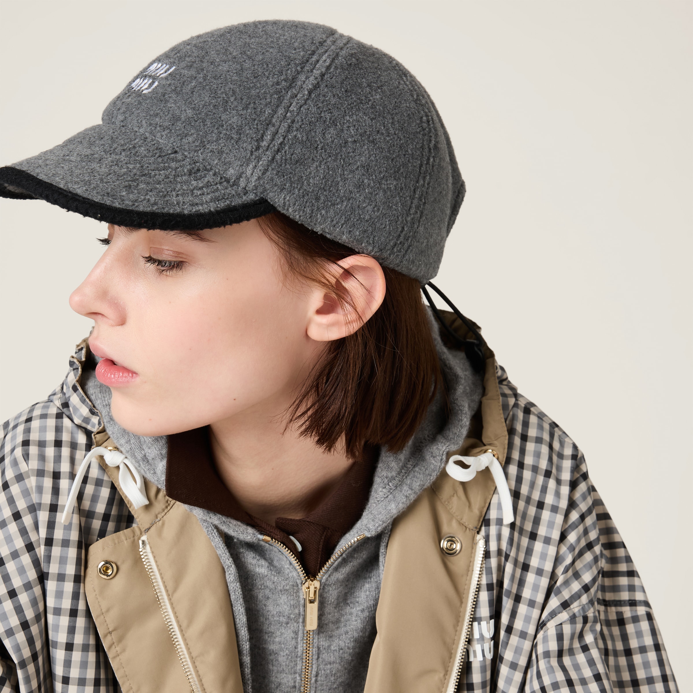 MIU MIU FLEECE BASEBALL CAP
