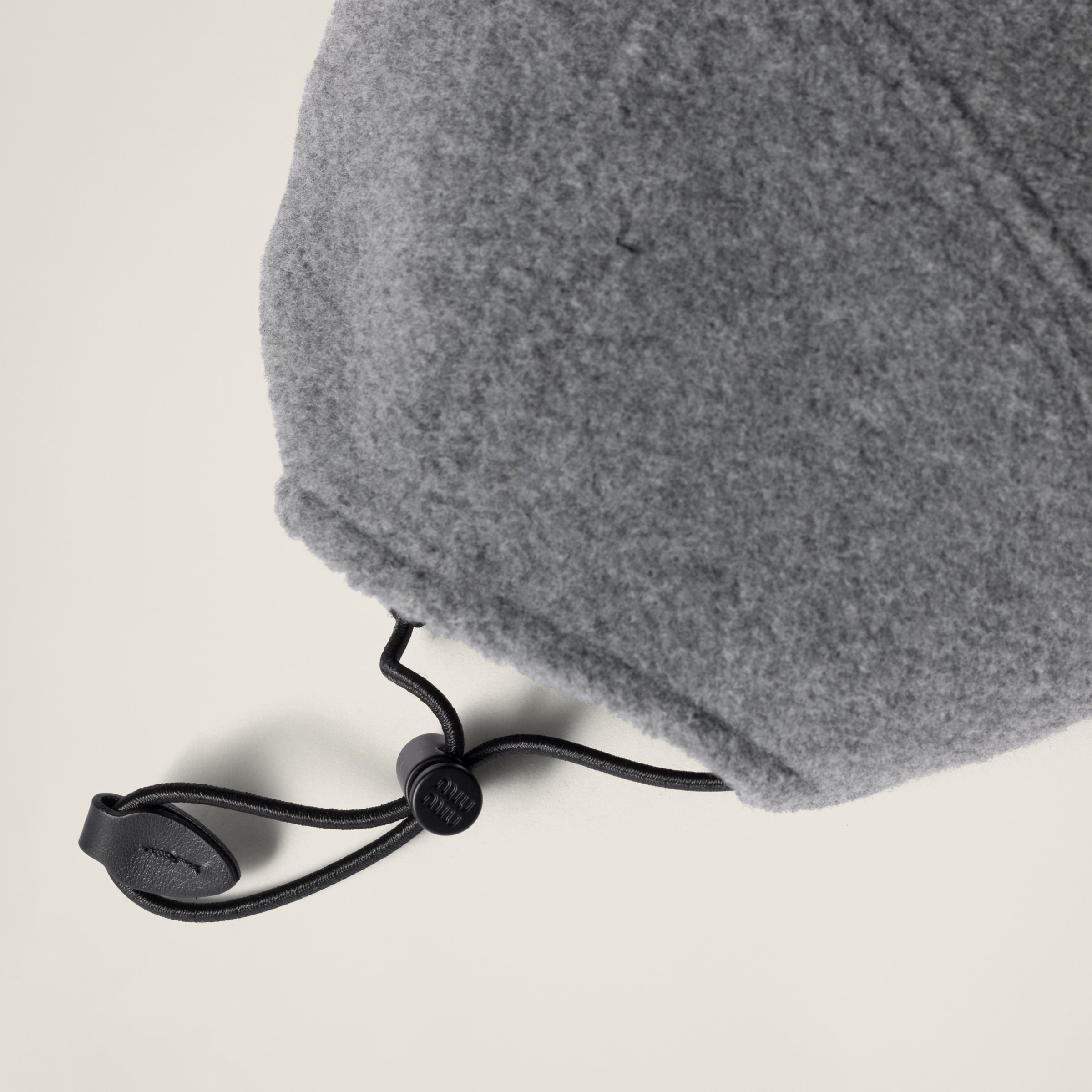 Shop Miu Miu Fleece Baseball Cap In Grey