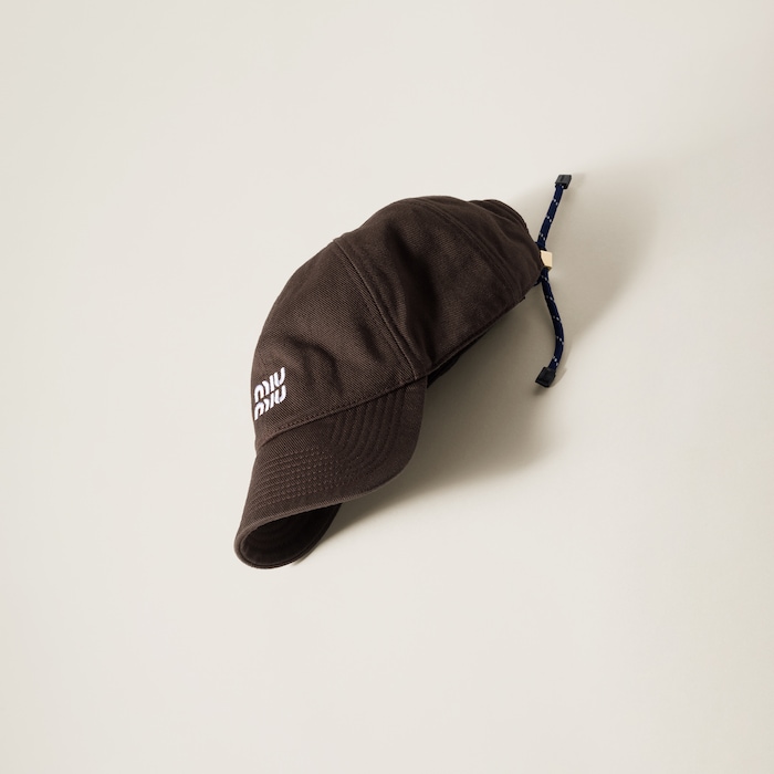 Dark Brown/iris Denim Baseball Cap | Miu Miu