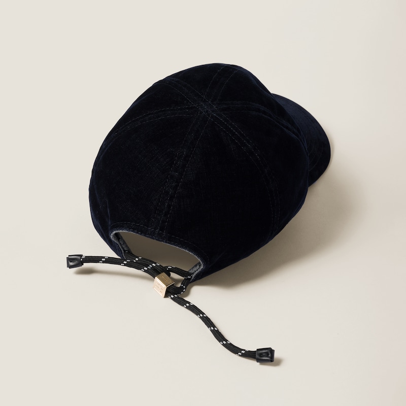 Velvet baseball cap
