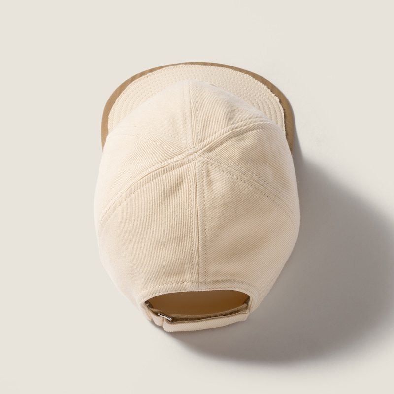 Drill and poplin baseball cap