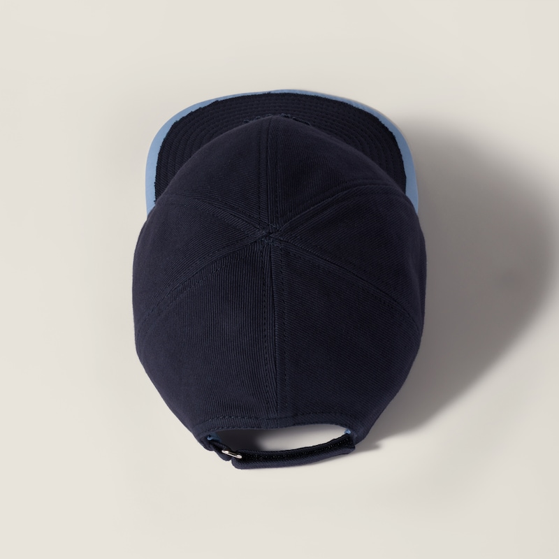 Drill and poplin baseball cap