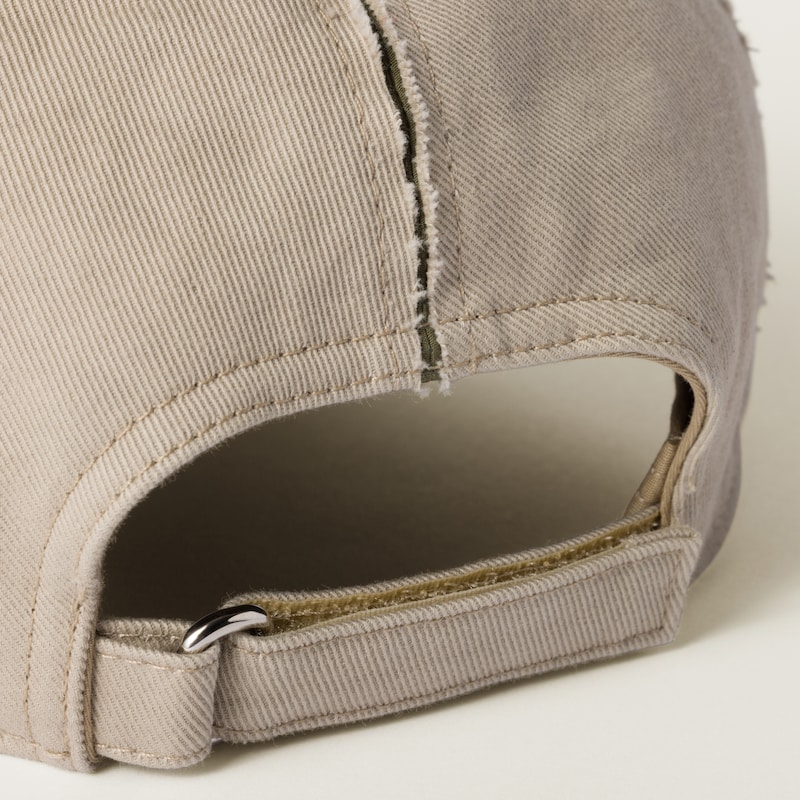 Drill and poplin baseball cap