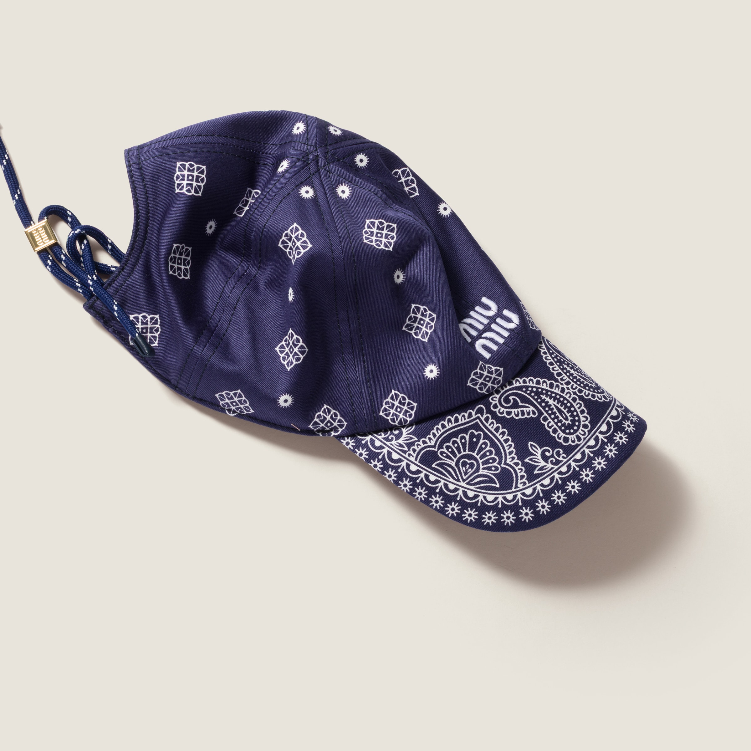 Miu Miu Printed Cotton Baseball Cap