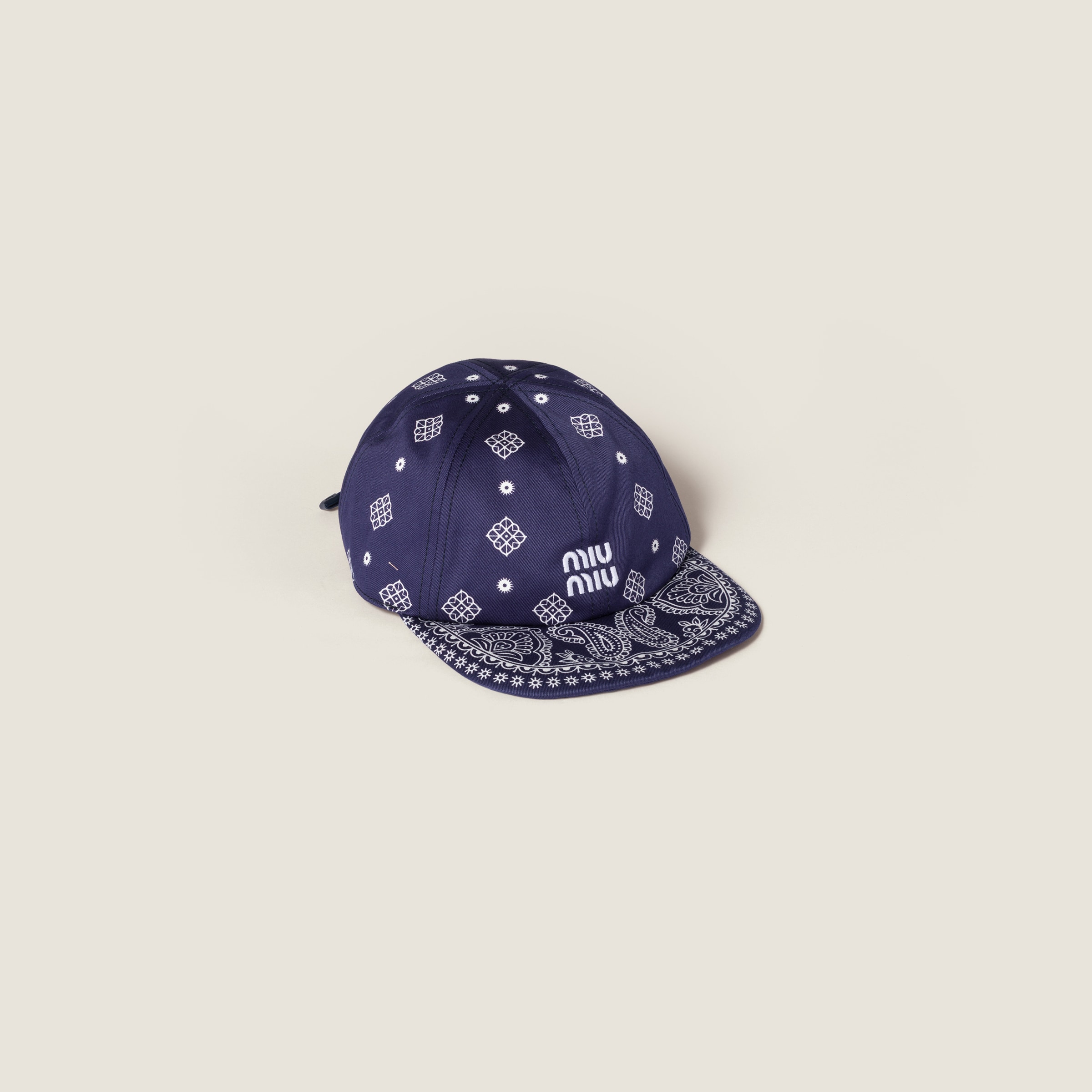 Miu Miu Printed Cotton Baseball Cap