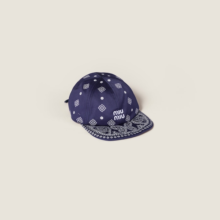 24PF new/MiuMiu 花柄コットン帽子 Hat Multi 24PF new/MiuMiu 花柄コットン帽子 Hat Multi