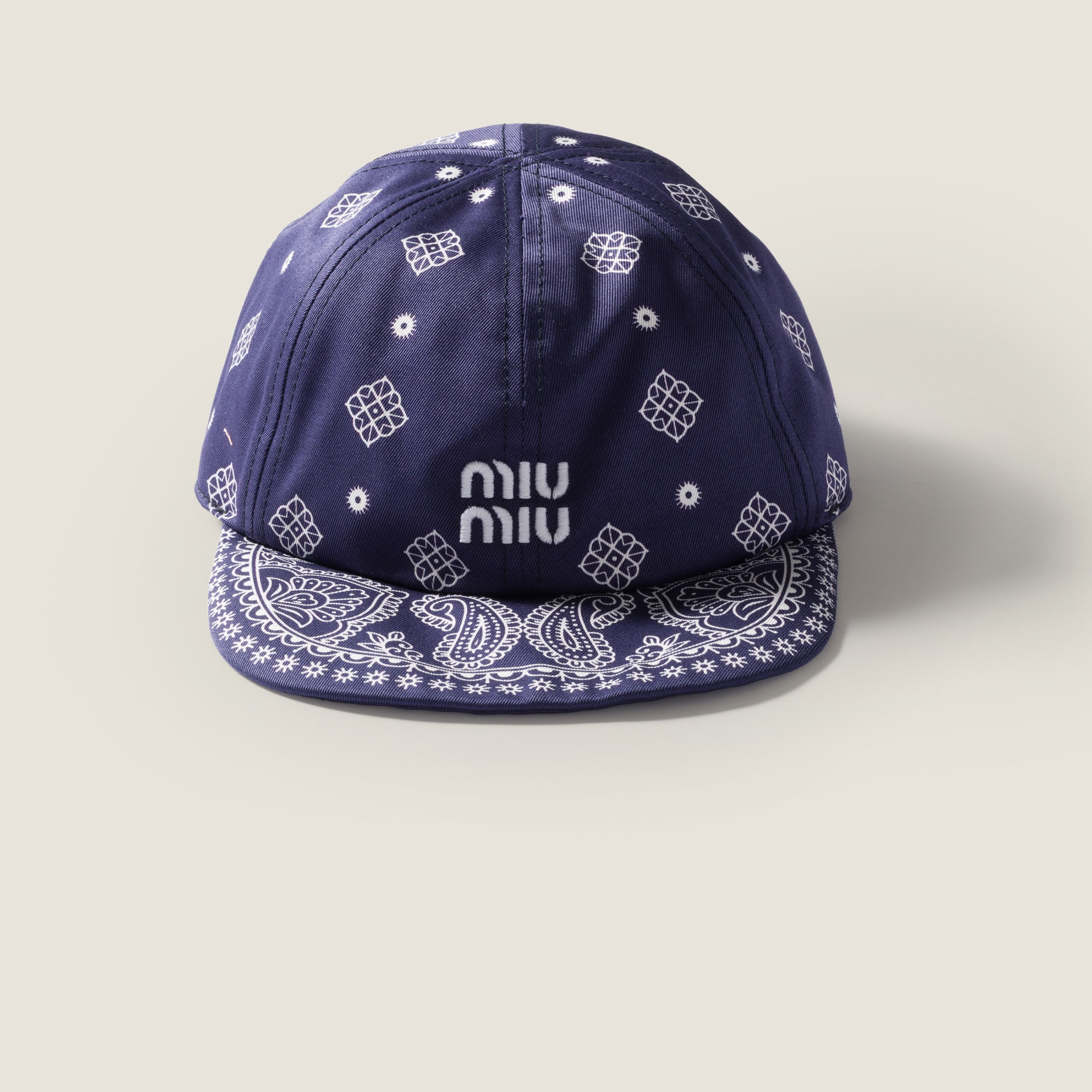 Miu Miu Printed Cotton Baseball Cap