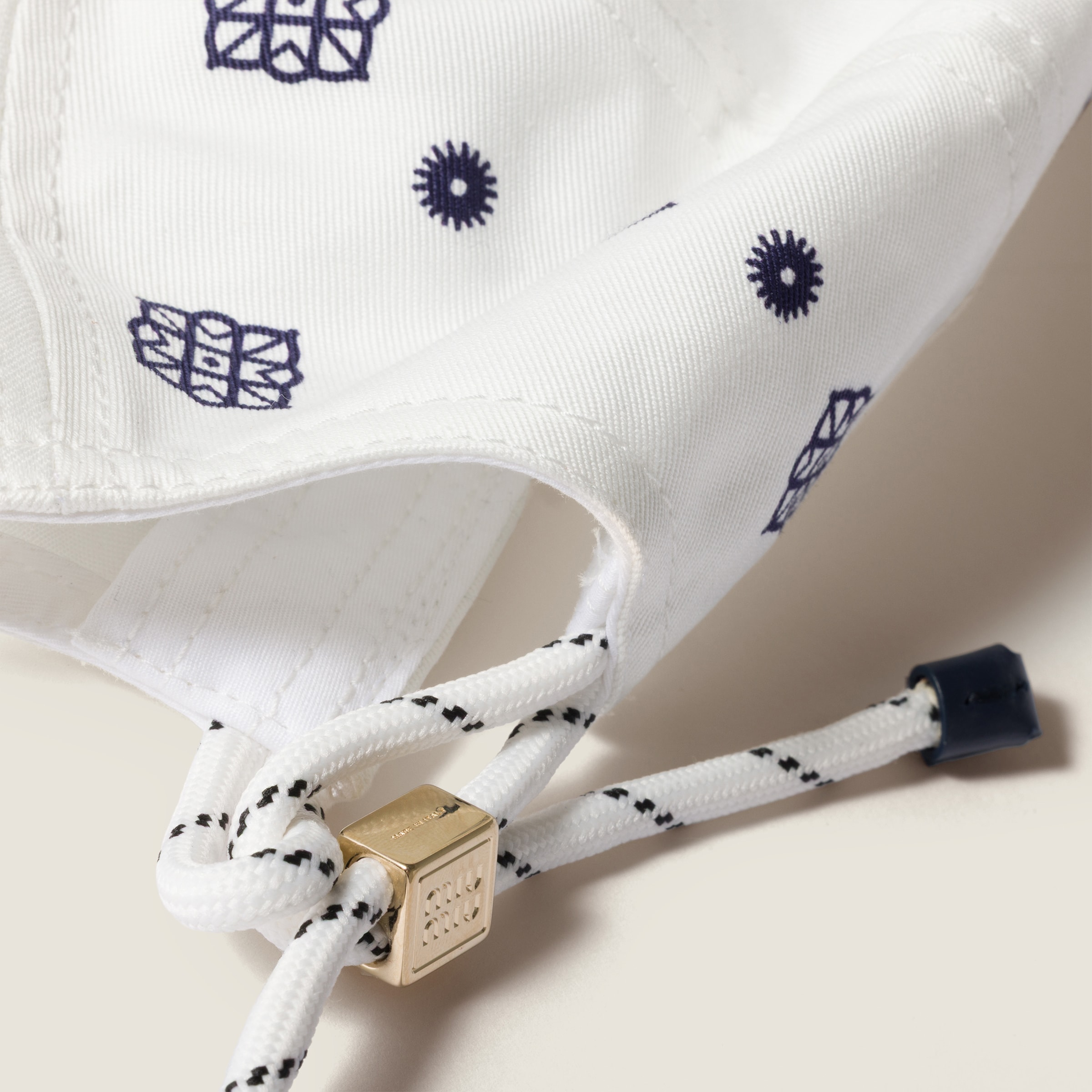 Miu Miu Printed Cotton Baseball Cap