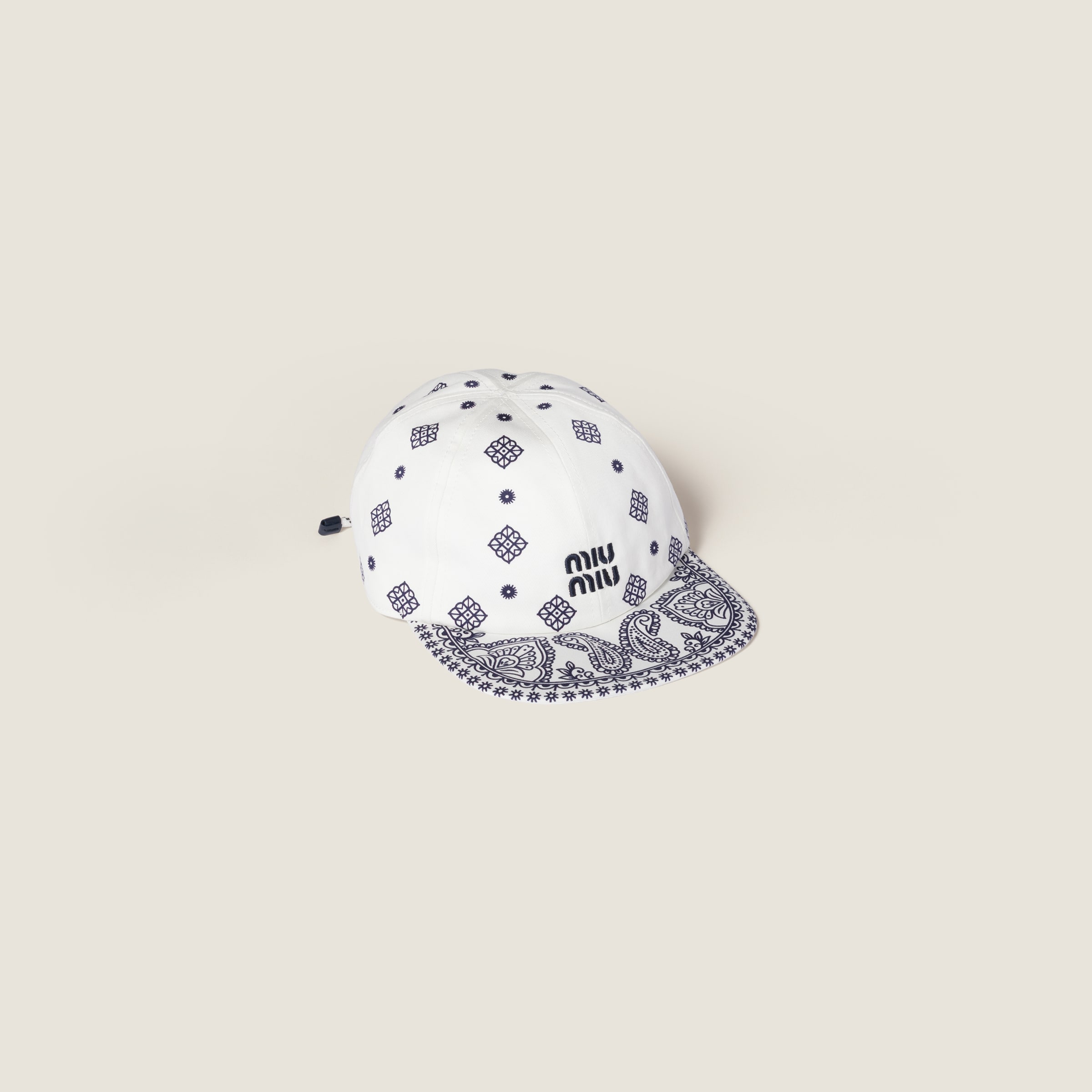 Miu Miu Printed Cotton Baseball Cap