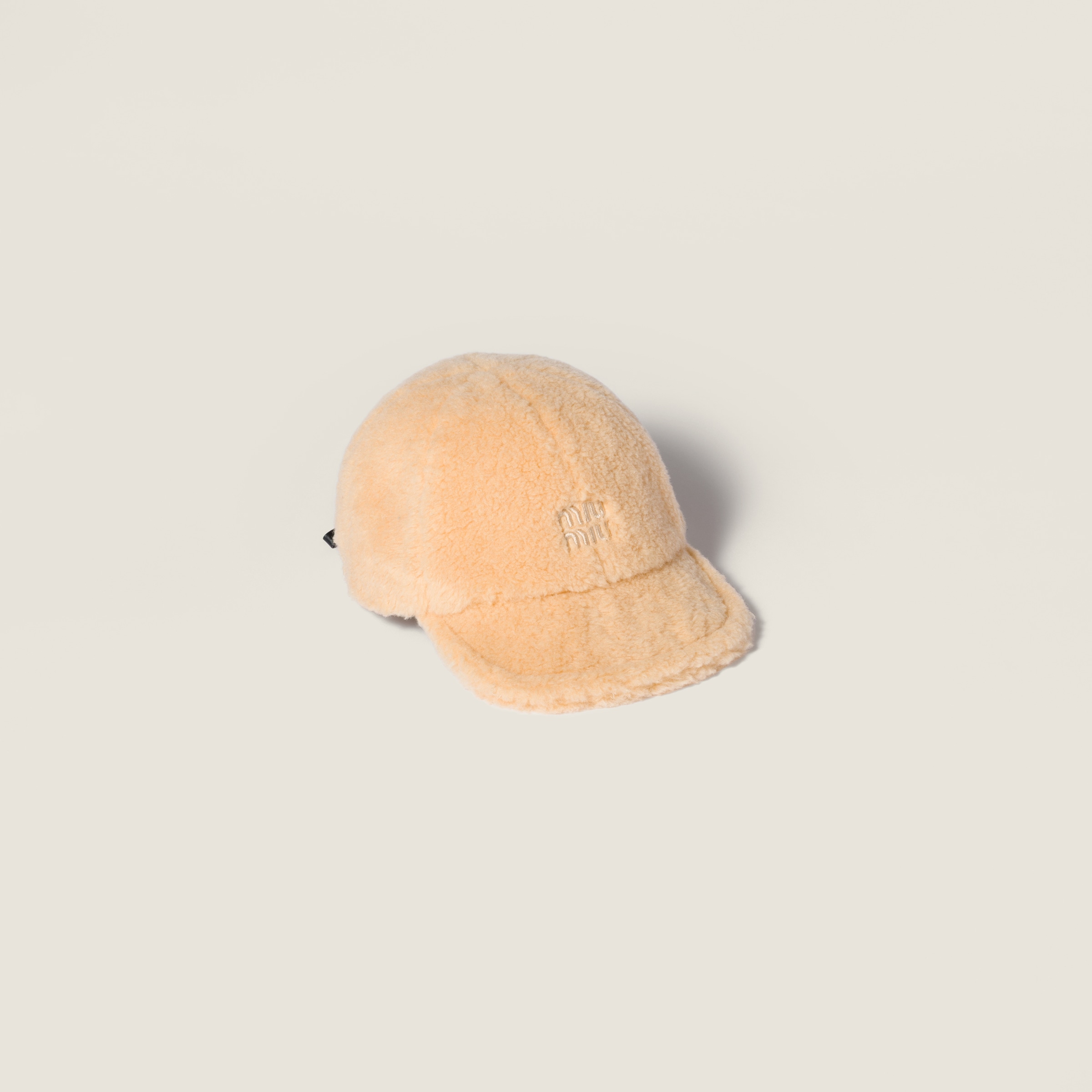 Miu Miu Fleece Baseball Cap In Brown
