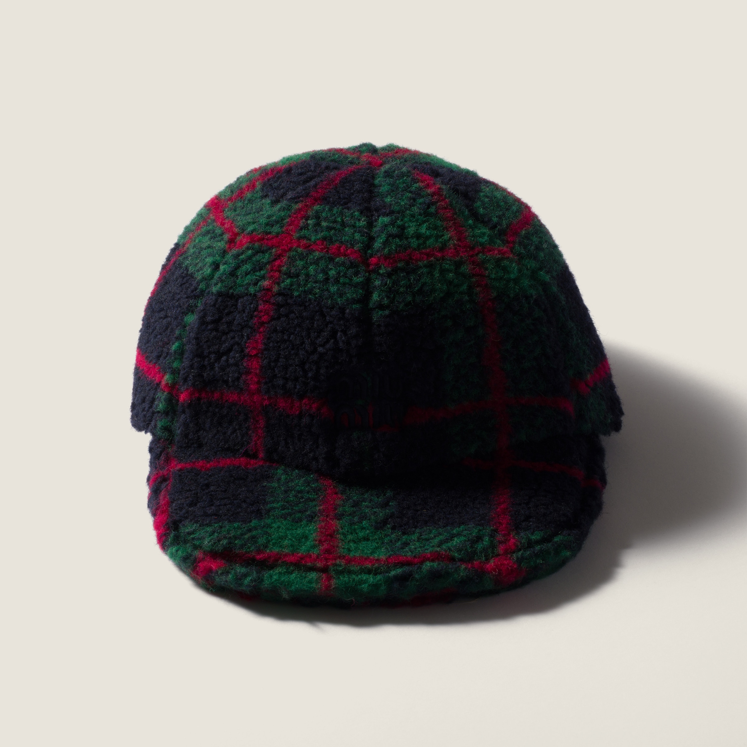 Miu Miu Fleece Baseball Cap In Multi