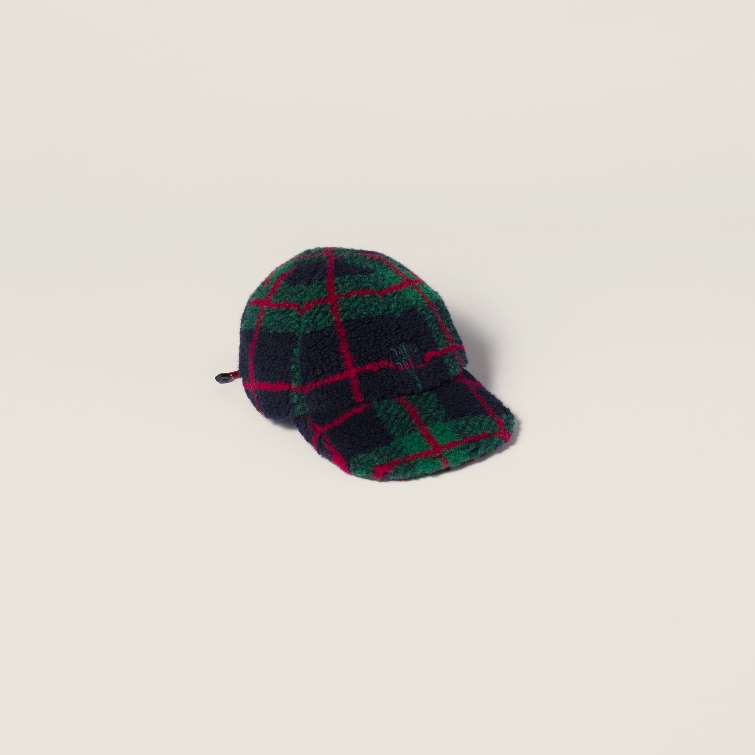 Miu Miu Fleece Baseball Cap In Multi
