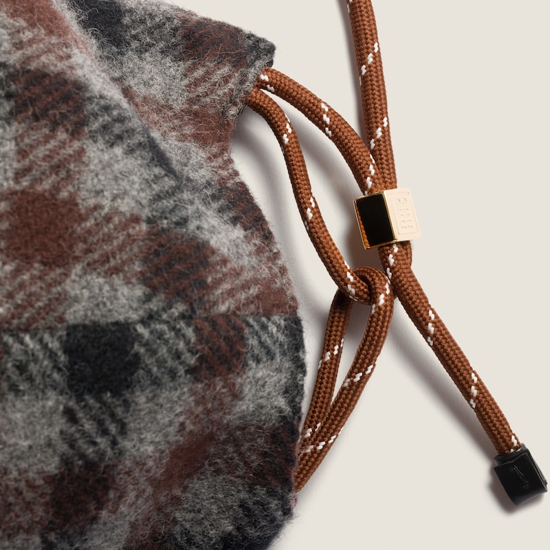 Baseballkappe aus karierter Wolle