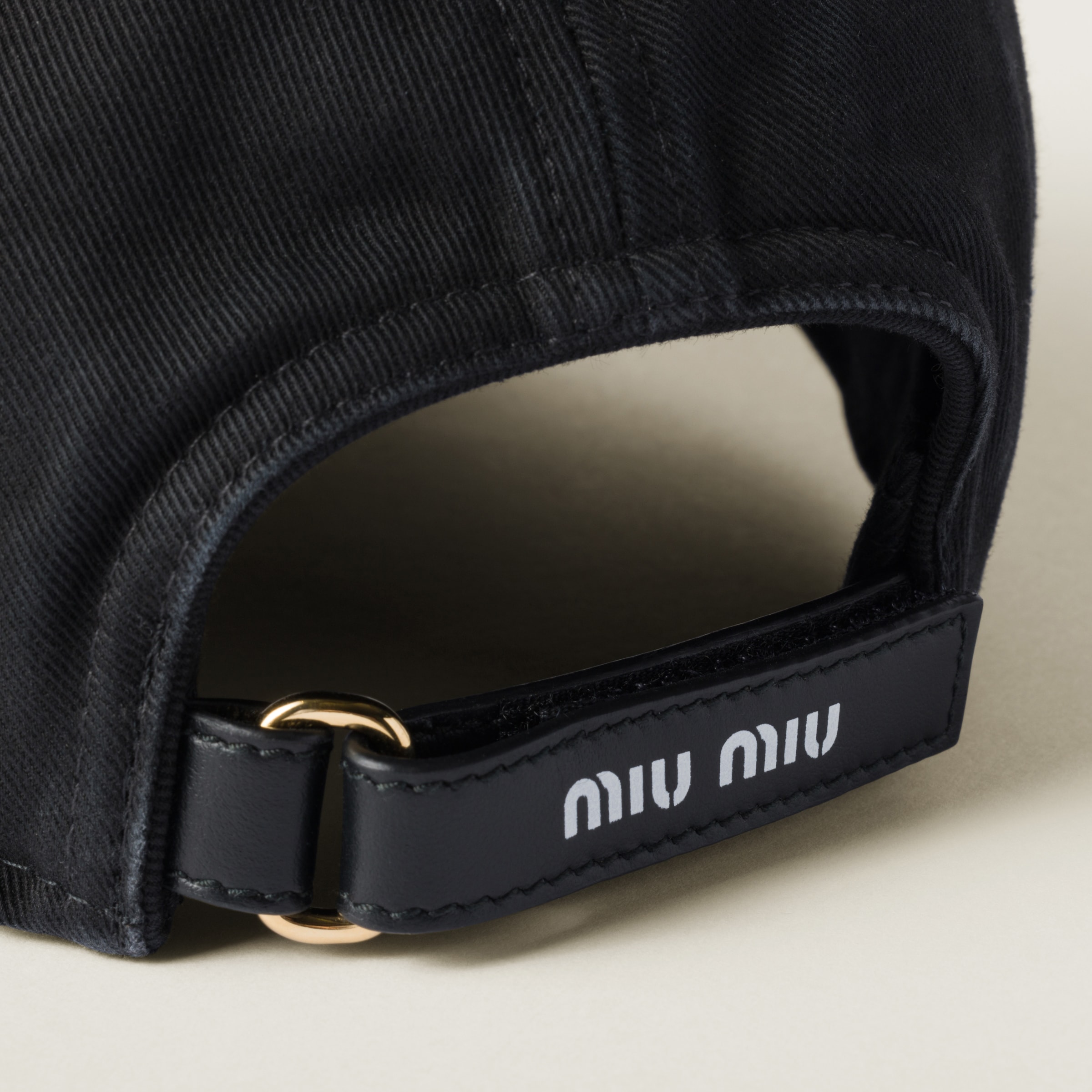 Black Drill Baseball Cap | Miu Miu
