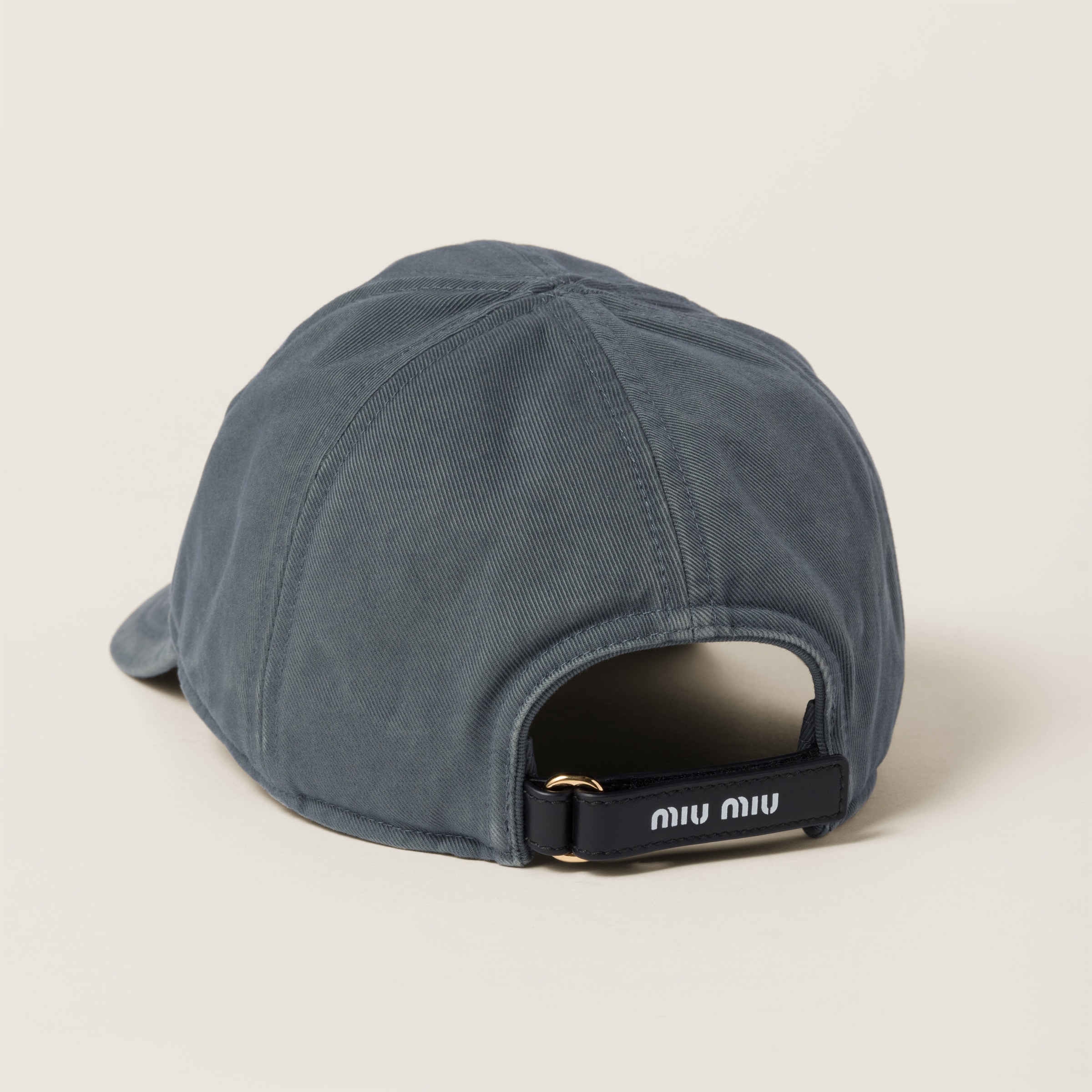Casquette De Base-ball En Drill Crème | Miu Miu