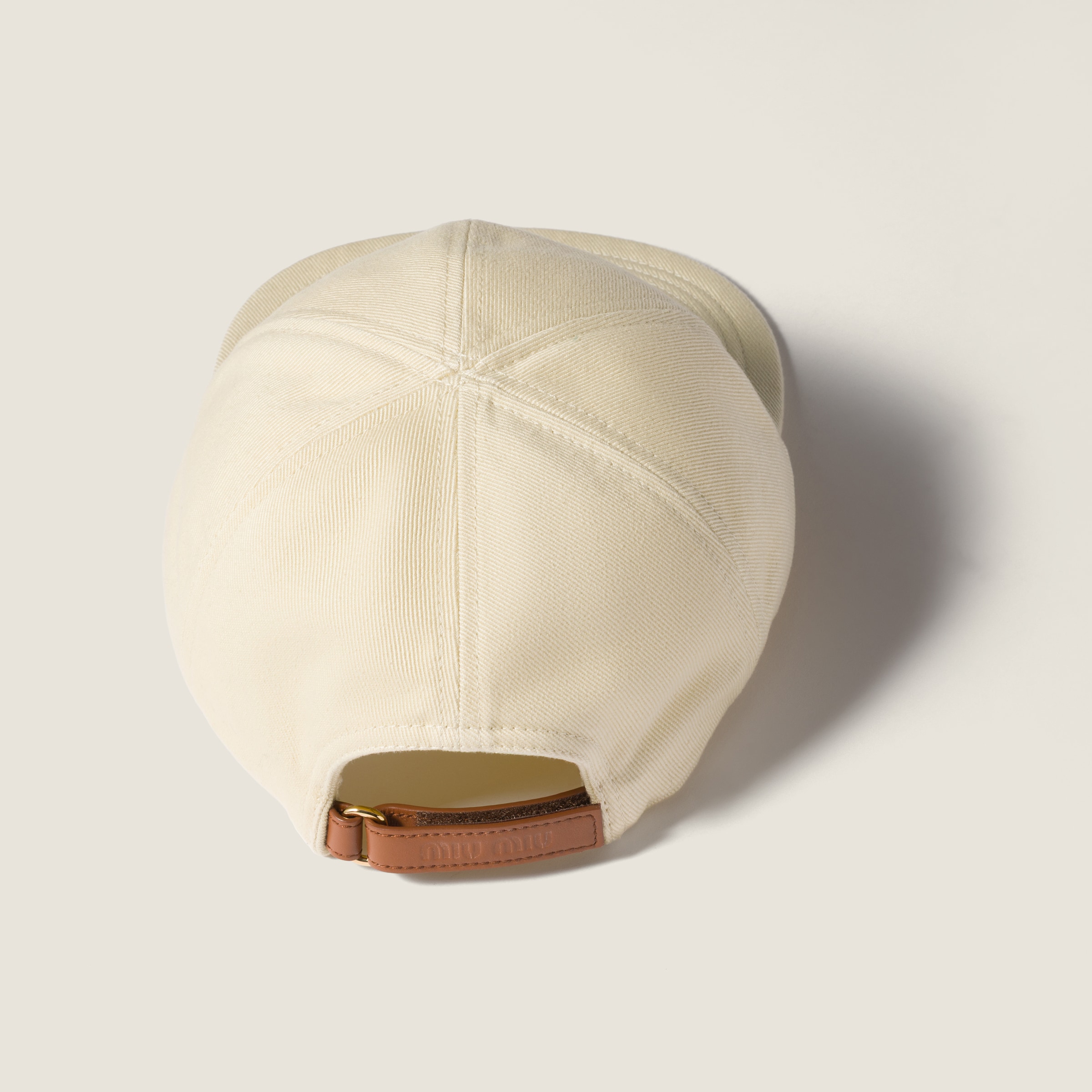 Miu Miu Drill Baseball Cap In White