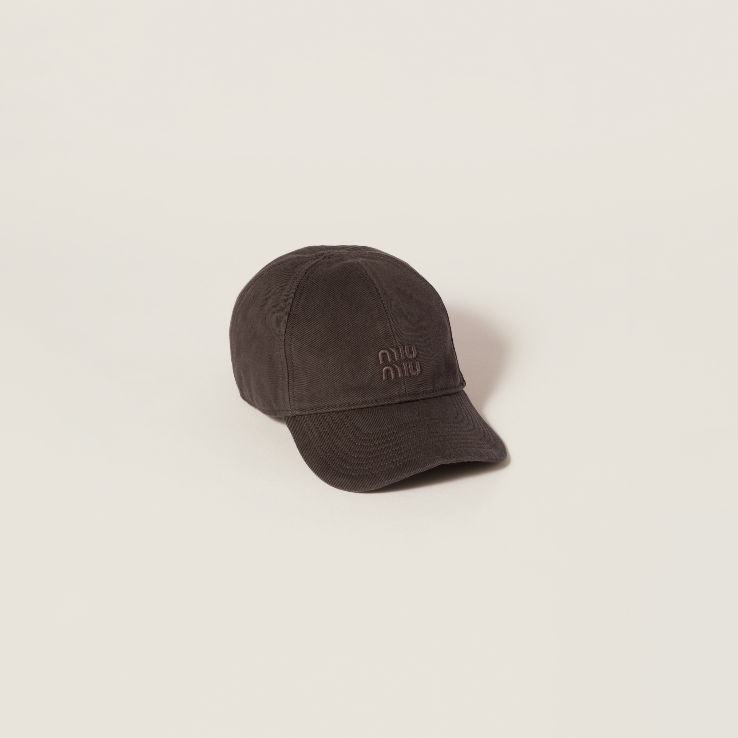 贈り物 Cap Baseball Drill Ebony | Miu Miu 帽子