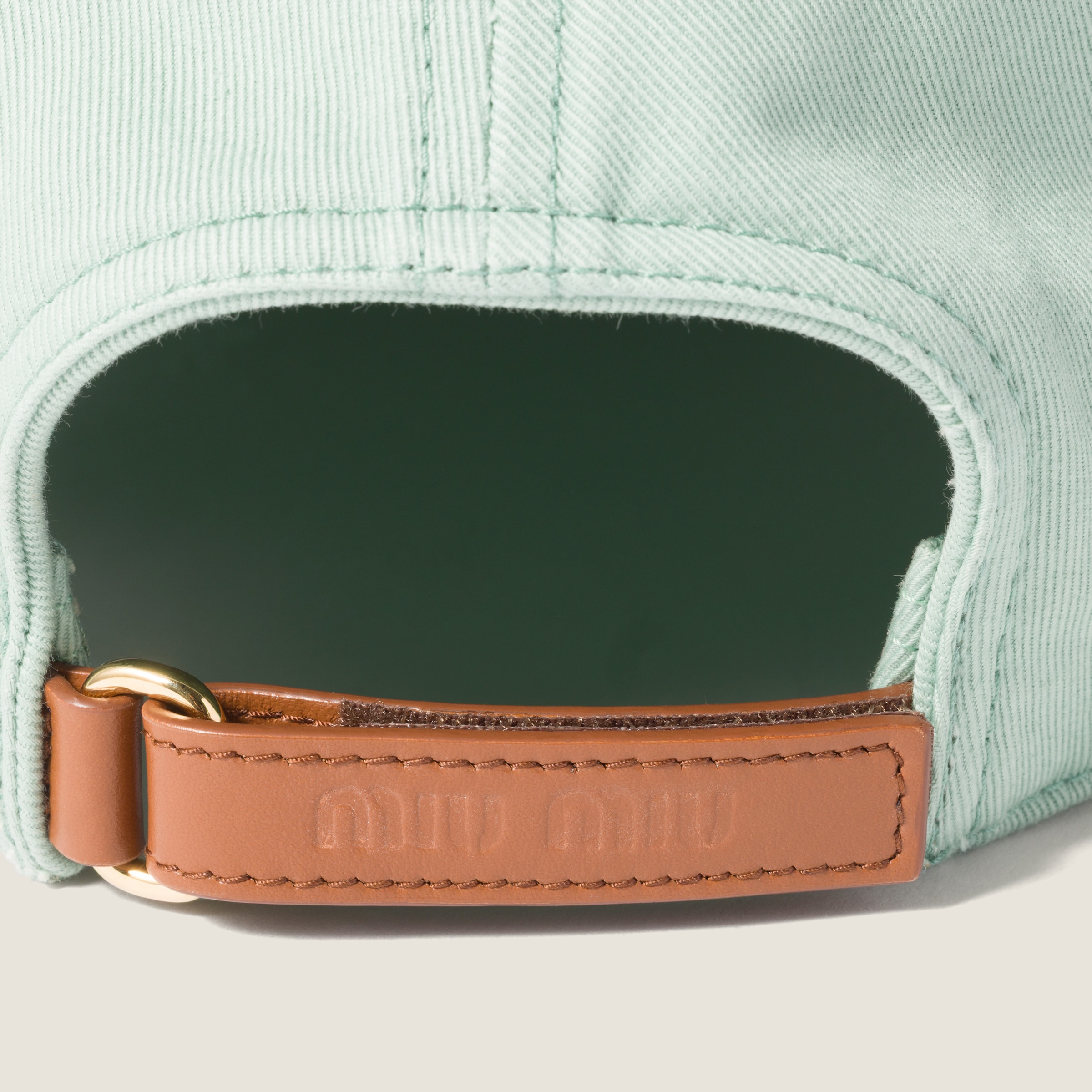 Miu Miu Drill Baseball Cap In Blue