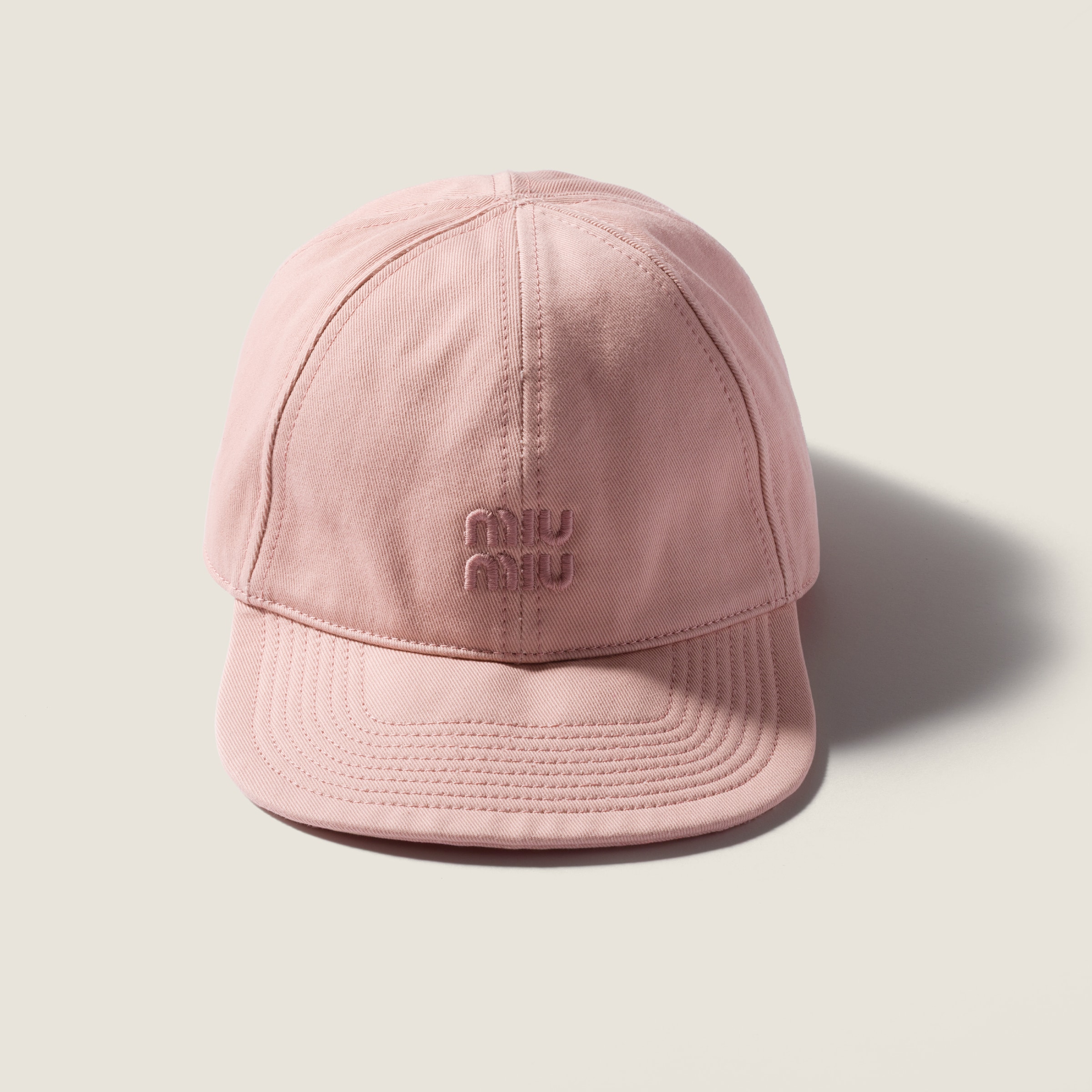 Miu Miu Drill Baseball Cap In Pink
