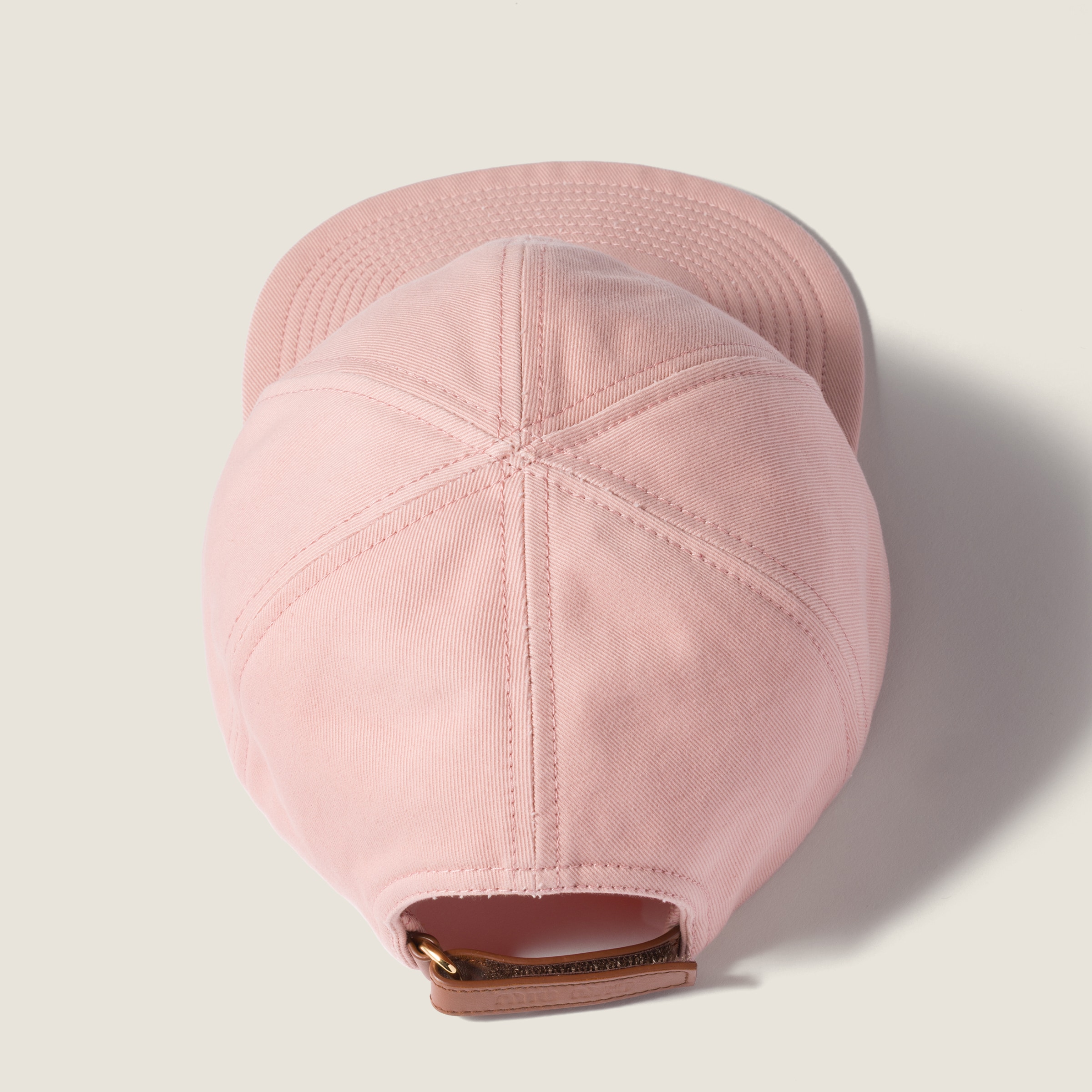 Miu Miu Drill Baseball Cap In Pink