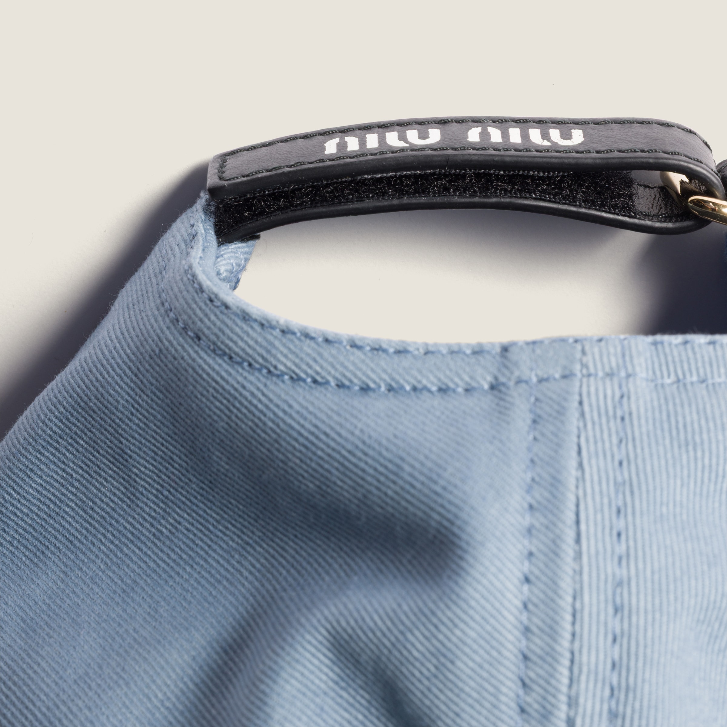 Miu Miu Drill Baseball Cap In Blue