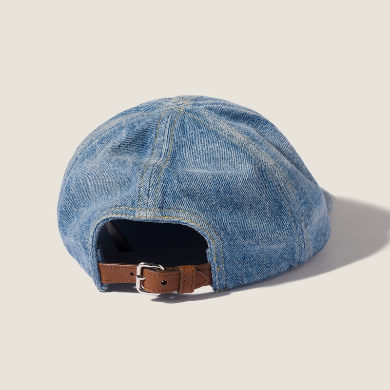 Casquette de baseball en denim délavé