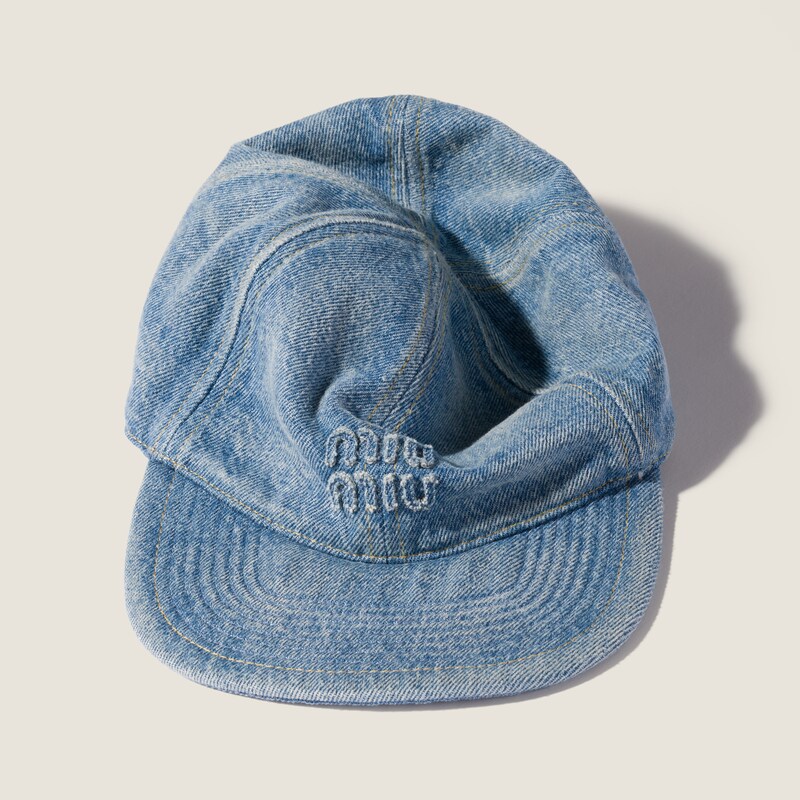 Casquette de baseball en denim délavé