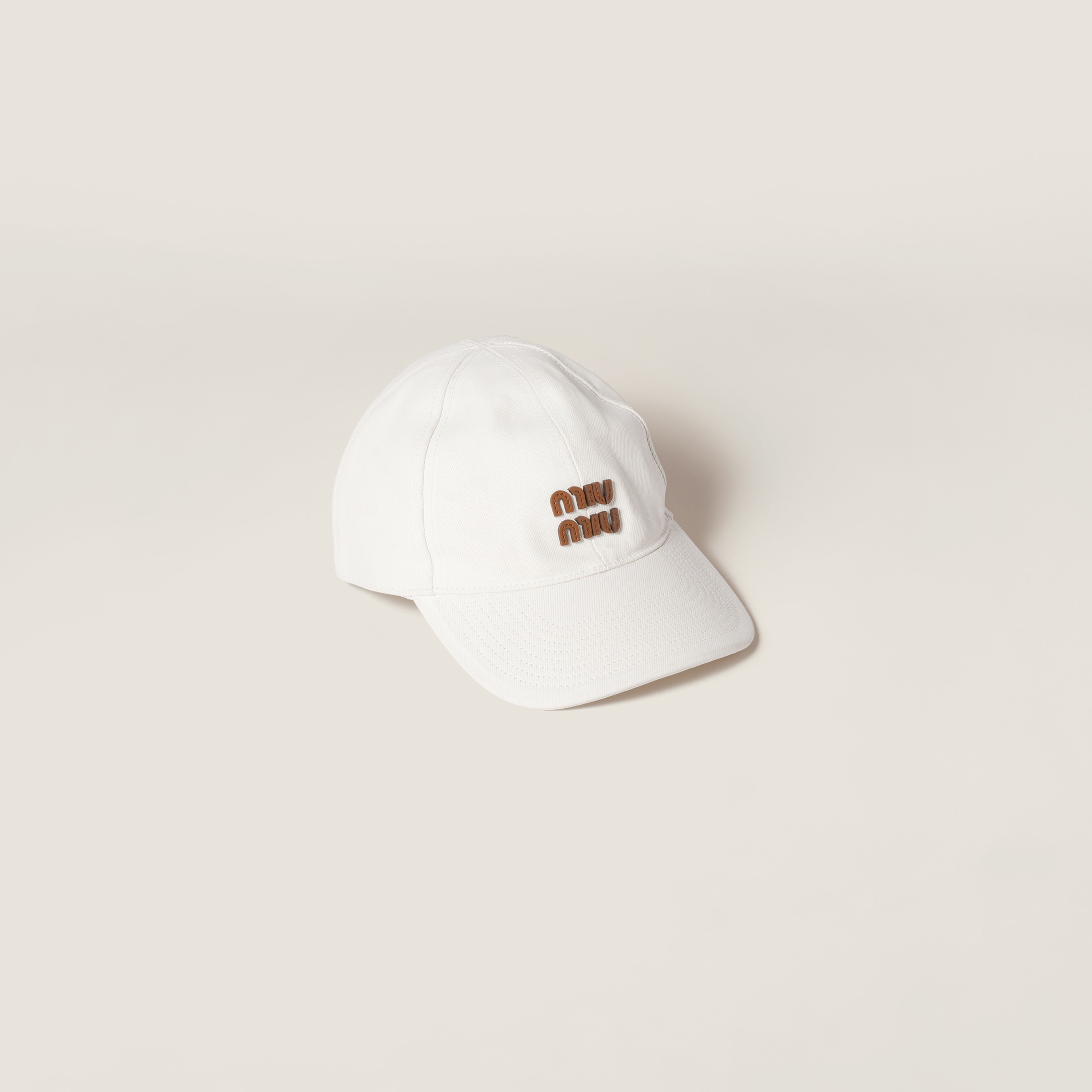 Denim patchwork baseball cap