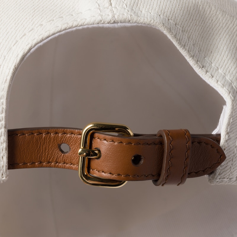 Denim patchwork baseball cap