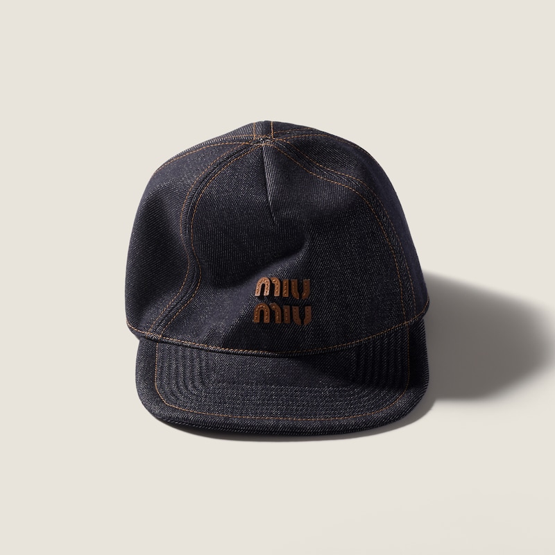 Denim baseball cap