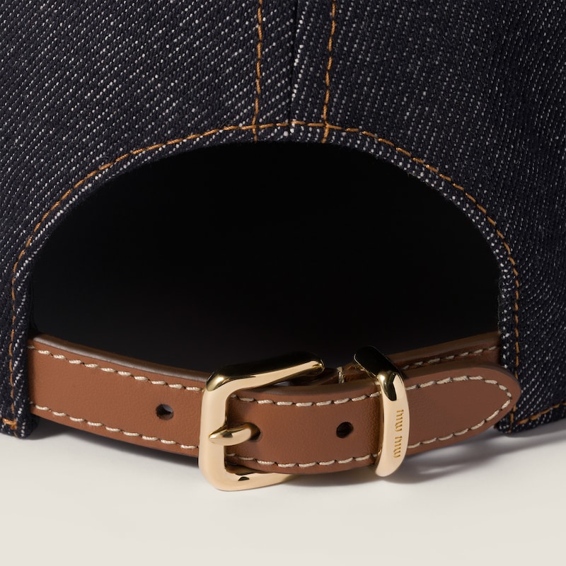 Denim baseball cap