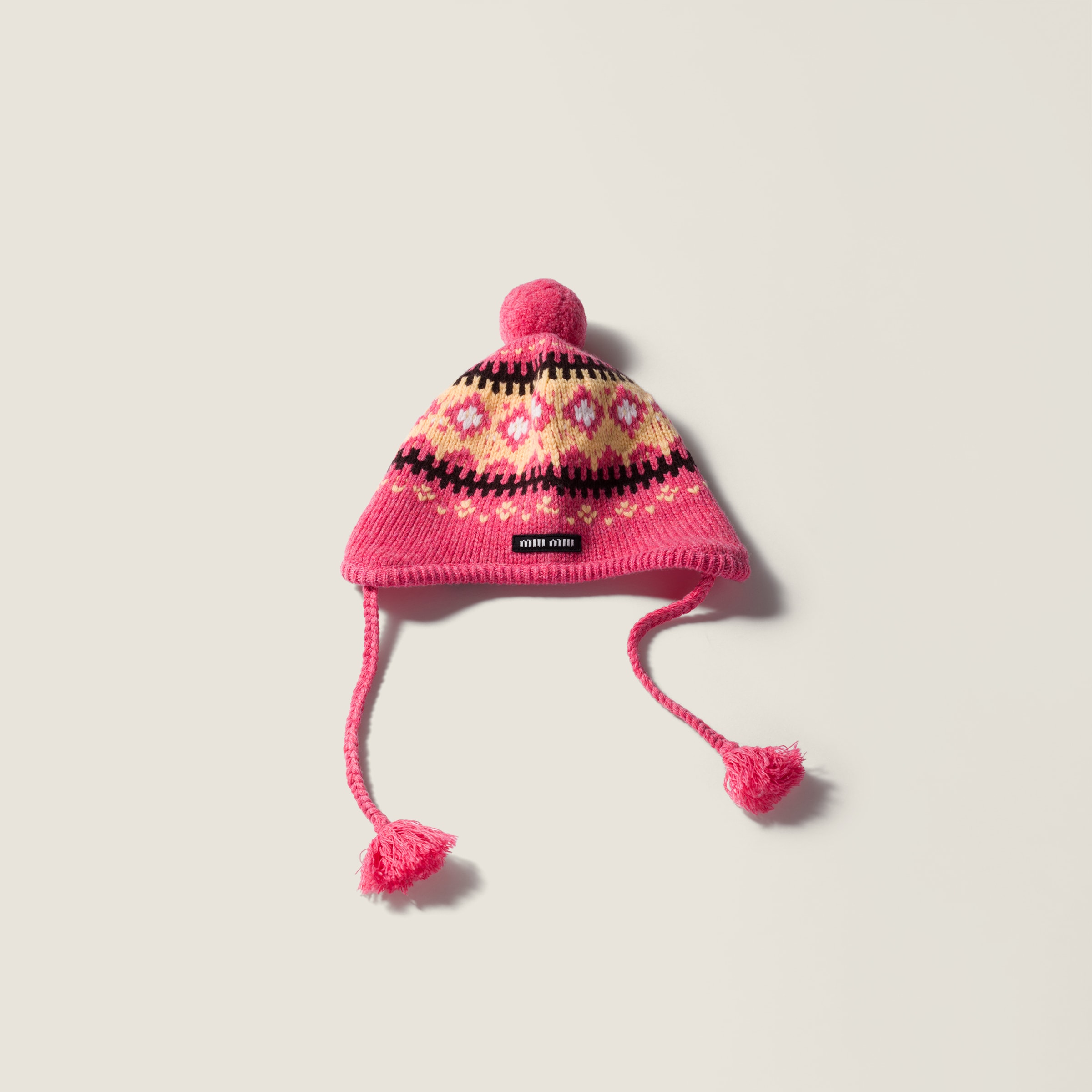Miu Miu Wool Hat In Pink