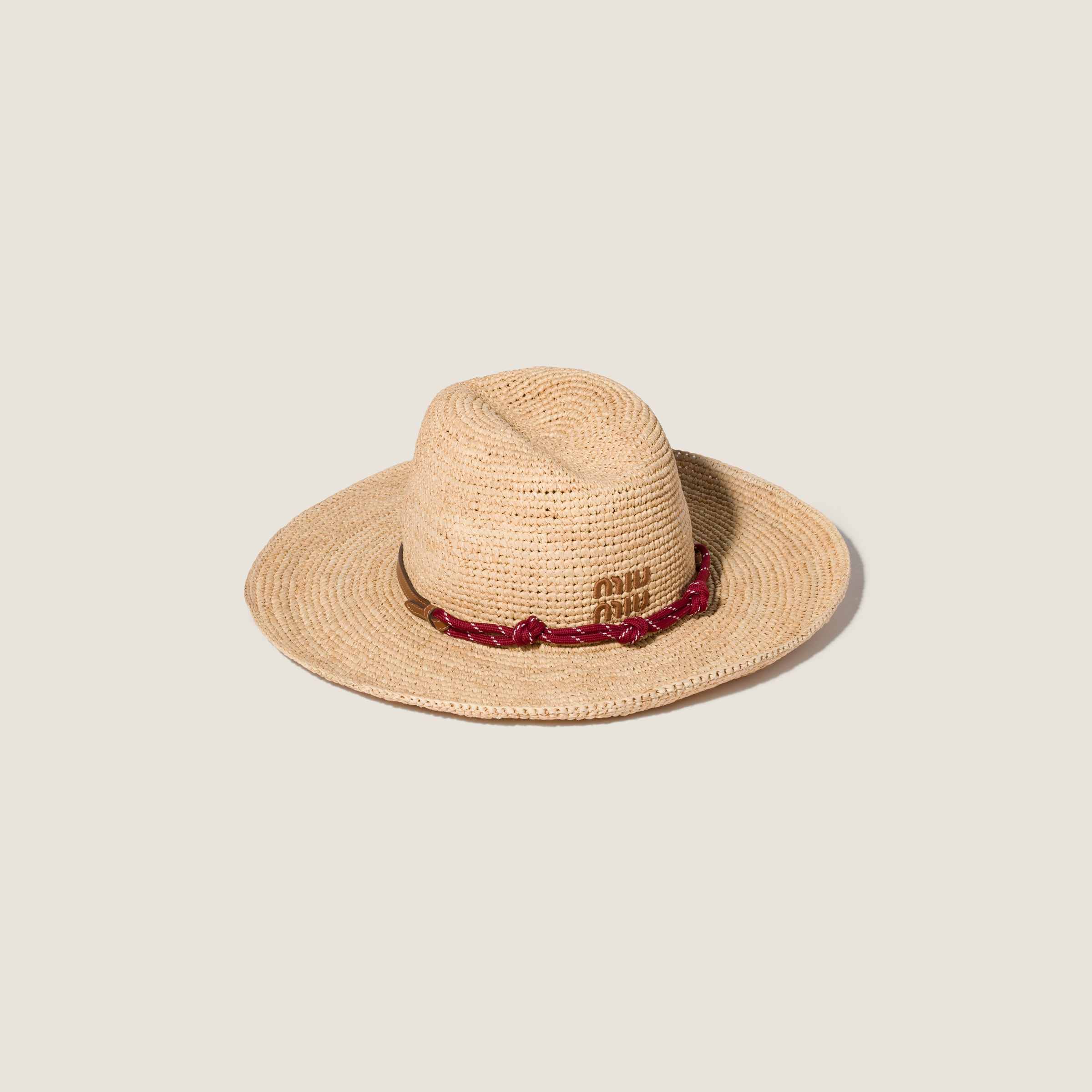Raffia and leather hat from Miu Miu - $1,200