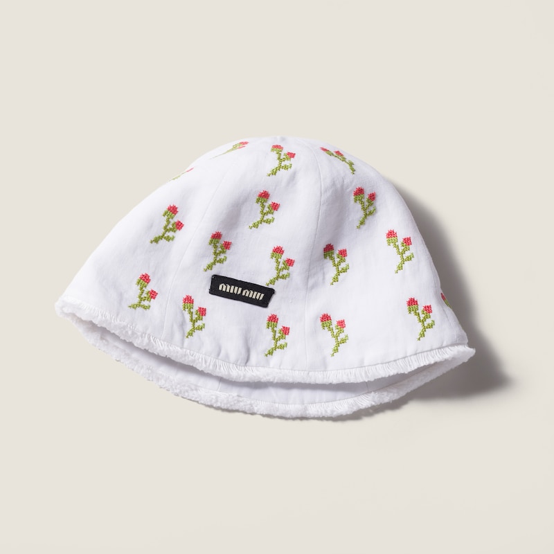 Embroidered beanie cap